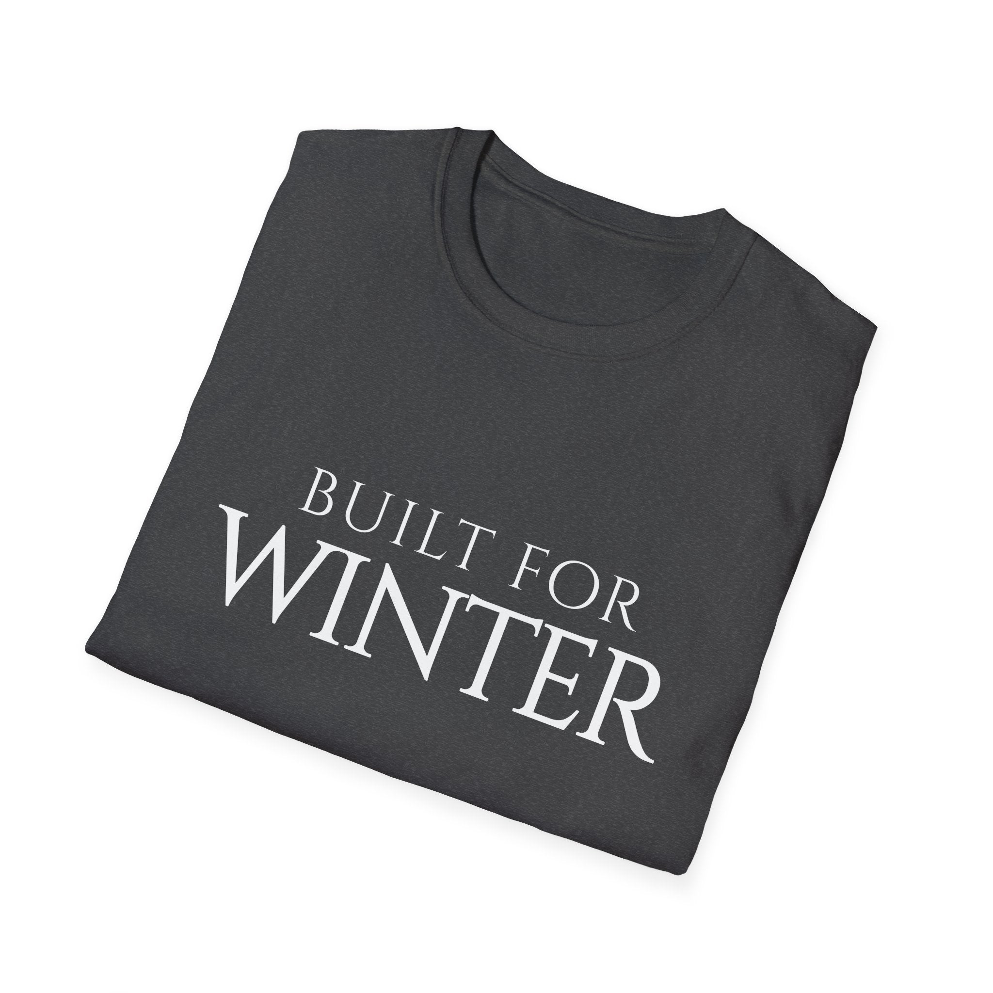 Winter Theme Minimalist Typography Graphic T-Shirt, Built For Winter Tee