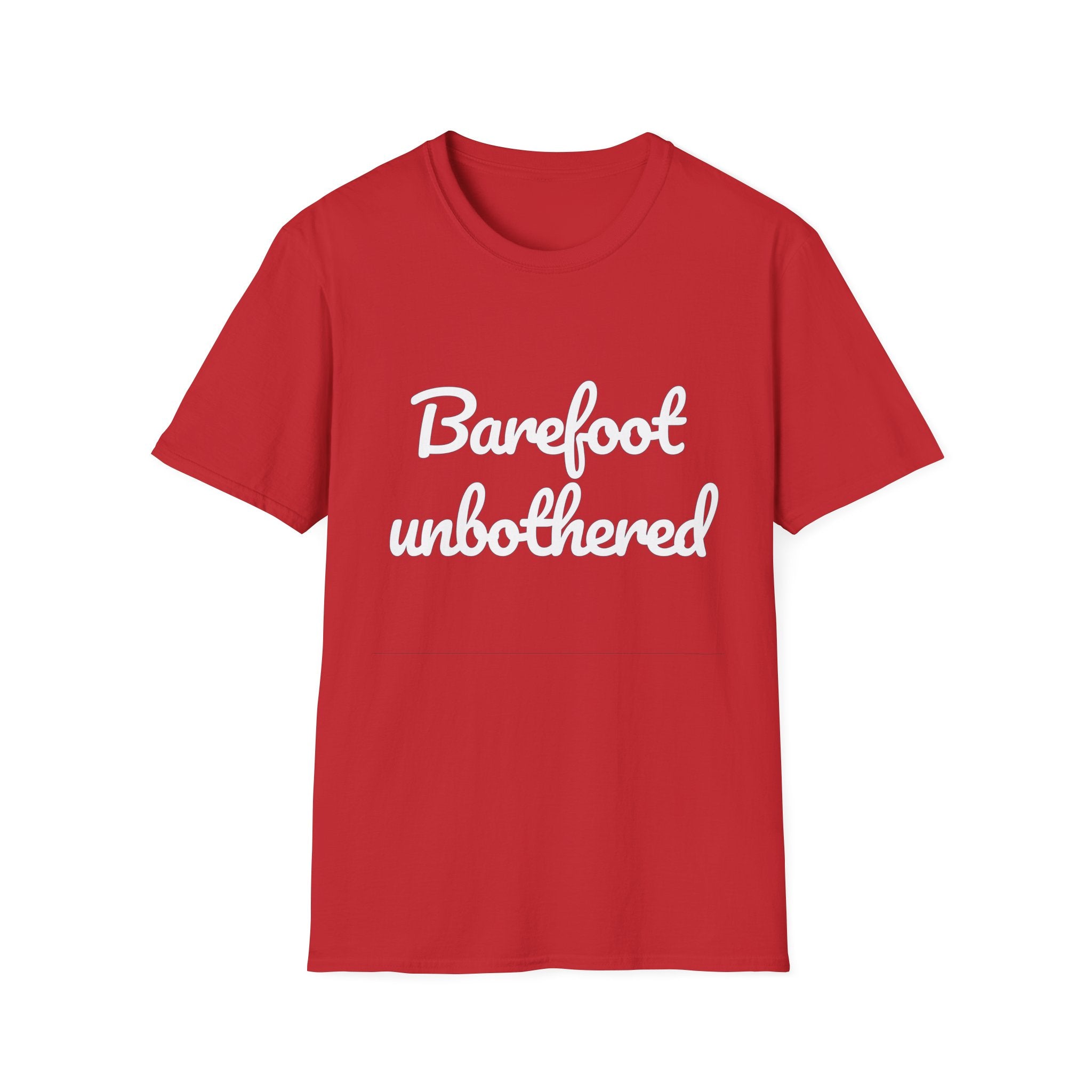 Summer Theme Minimalist Typography T-Shirt, Barefoot Unbothered Tee