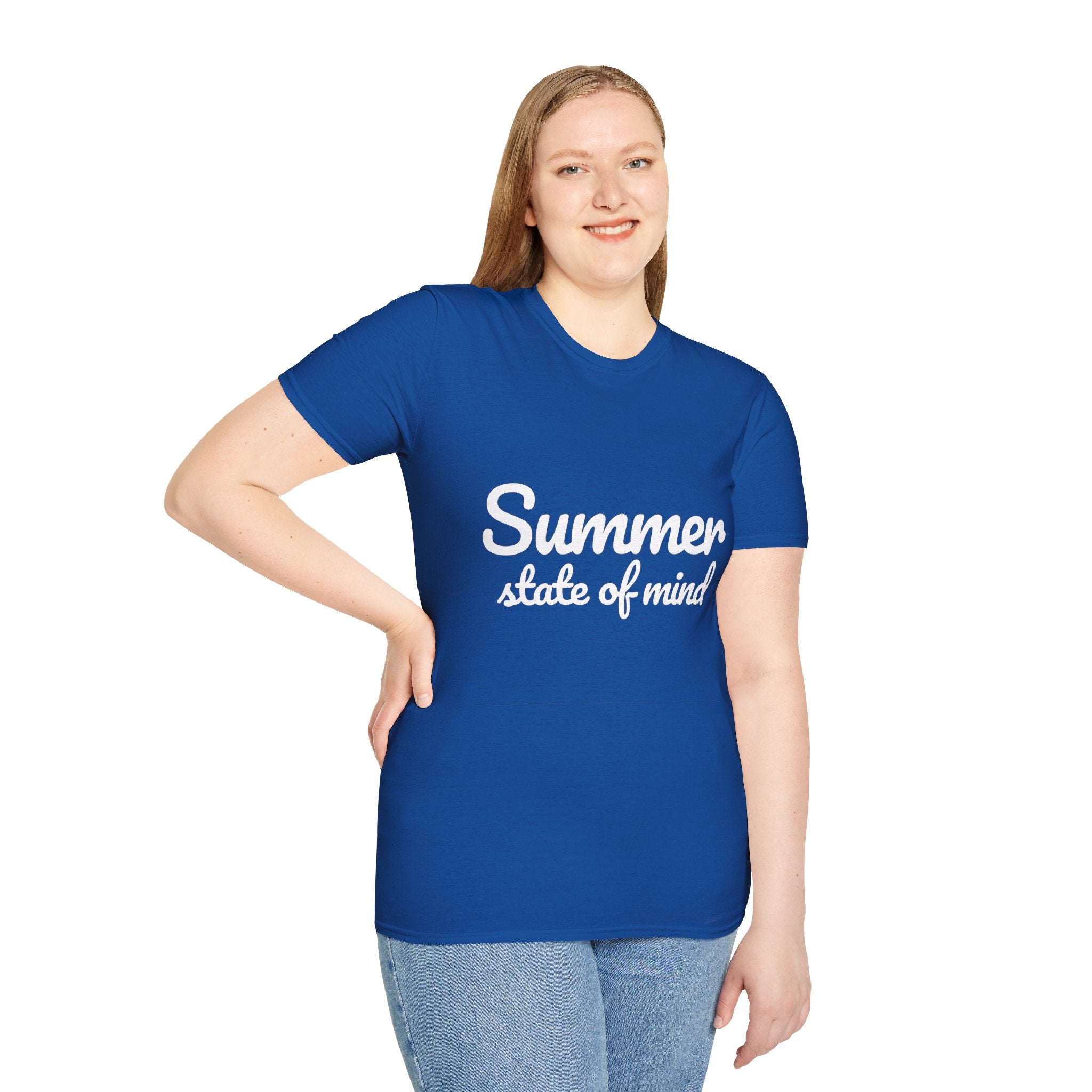 Summer Theme Minimalist Typography T-Shirt, Summer State of Mind T-Shirt
