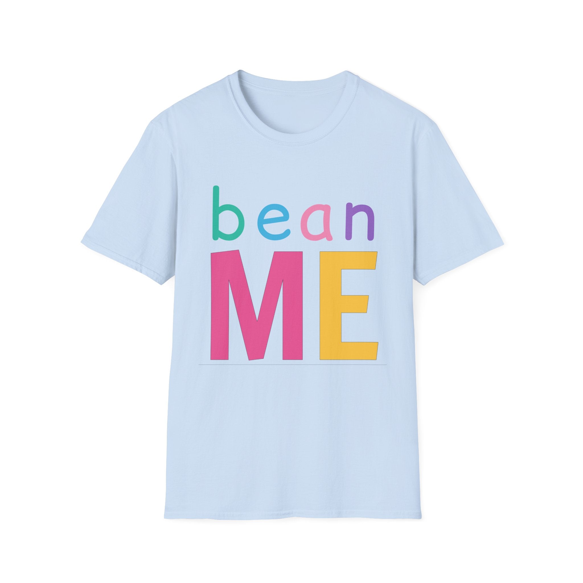 Colorful Theme Typography T-Shirt, Bean Me Colorful Playful Graphic Tee