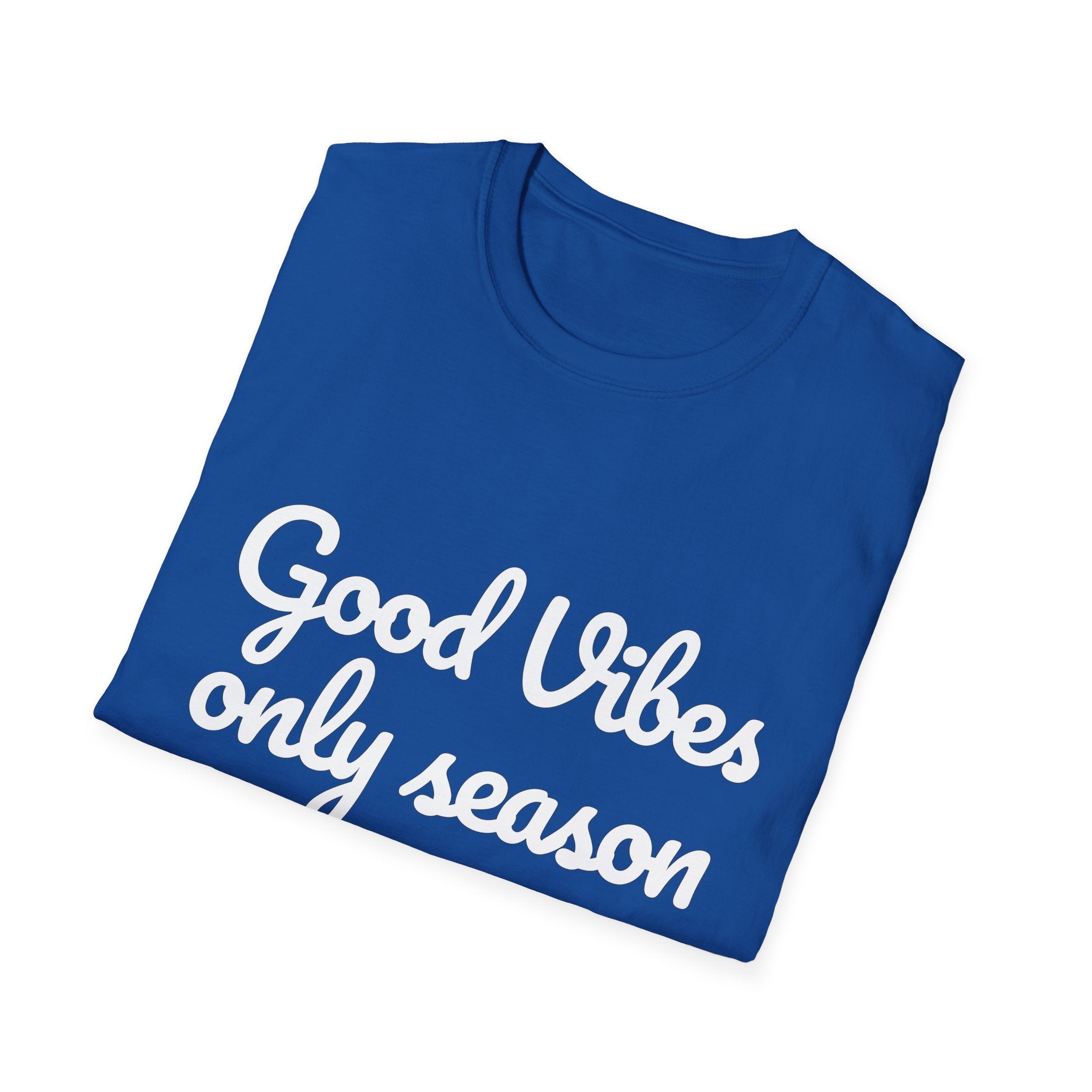 Summer Theme Minimalist Typography T-Shirt, Good Vibes Only Season T-Shirt