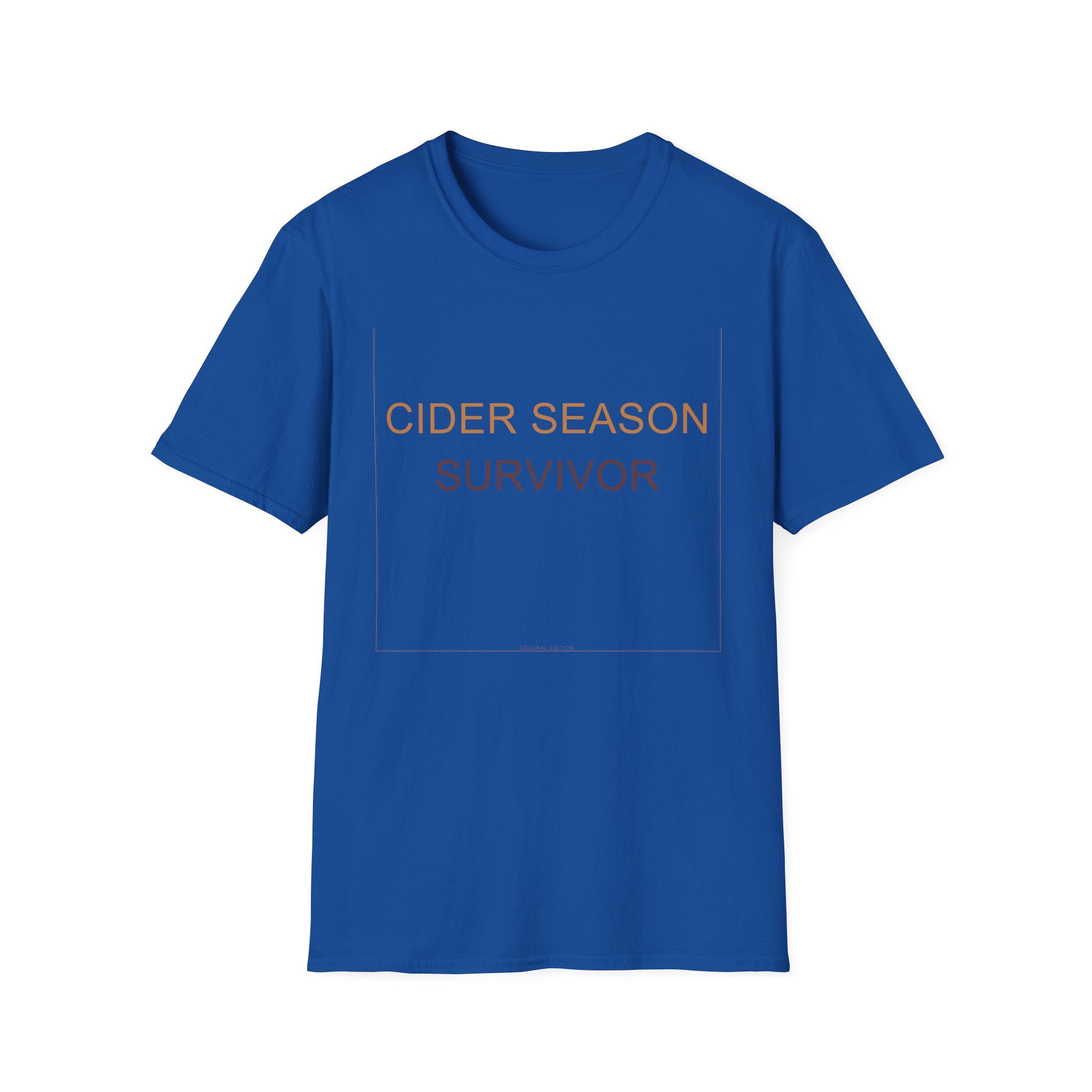Fall Theme Minimalist Typography T-Shirt, Cider Season Survivor Graphic Tee