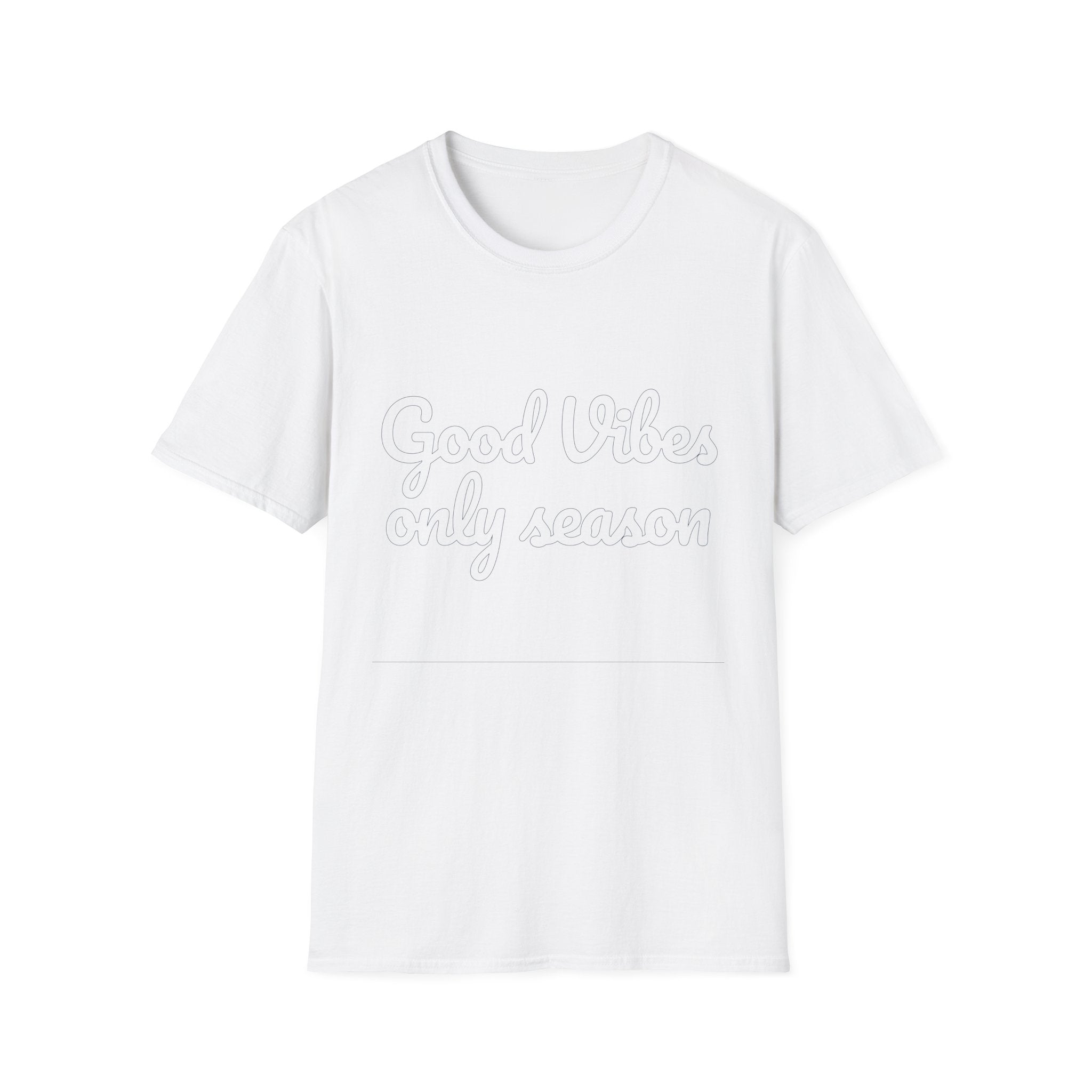 Summer Theme Minimalist Typography T-Shirt, Good Vibes Only Season T-Shirt