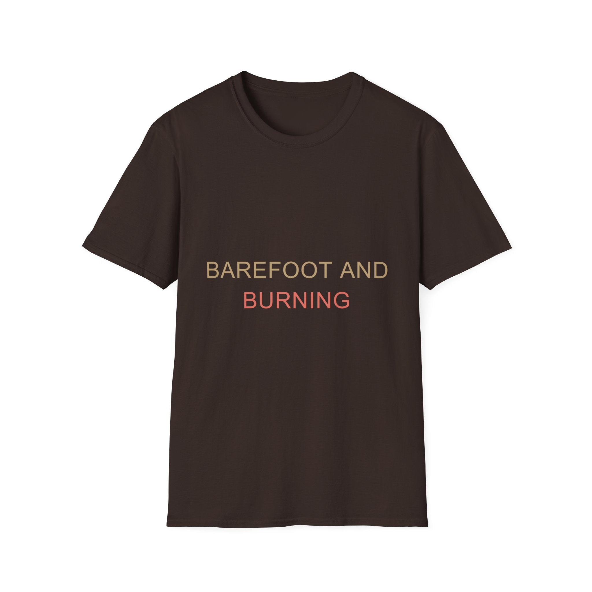 Summer Theme Minimalist Typography T-Shirt, Barefoot and Burning T-Shirt