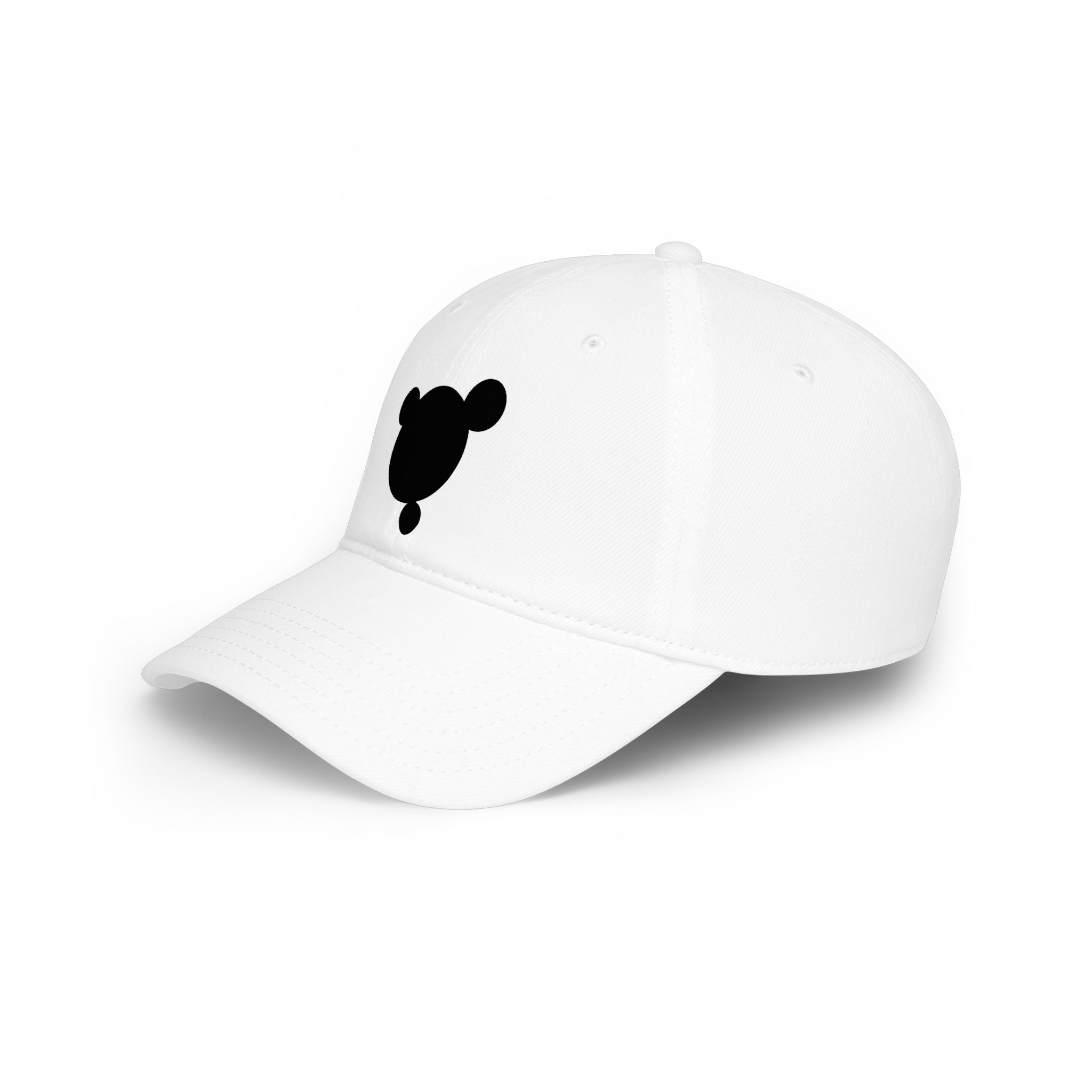 Minimalist Bear Silhouette Baseball Cap - Low-Profile Cotton Hat