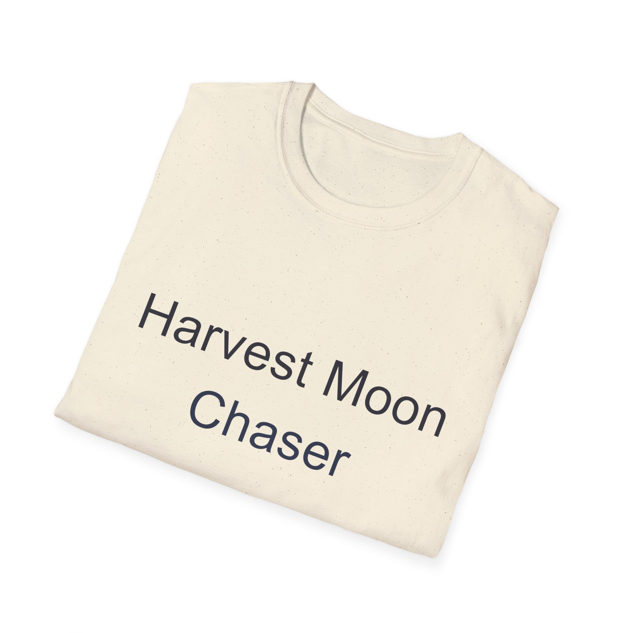 Fall Theme Minimalist Typography T-Shirt, Harvest Moon Chaser Tee