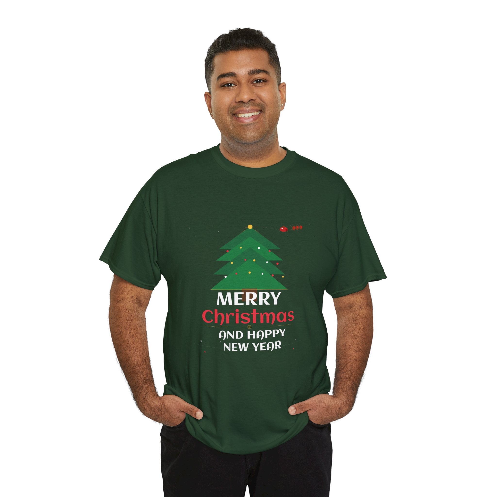 Merry Christmas Holiday Graphic T-Shirt | Festive Cotton Tee