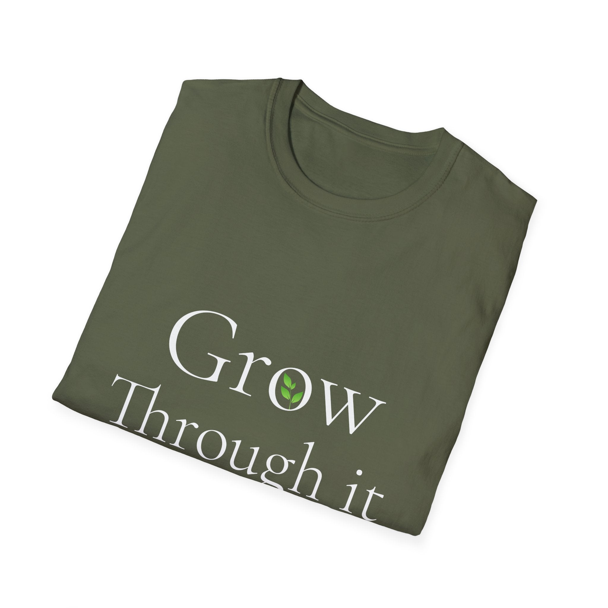 Spring Theme, Minimalist Typography T-Shirt, Grow Through It Graphic Tee