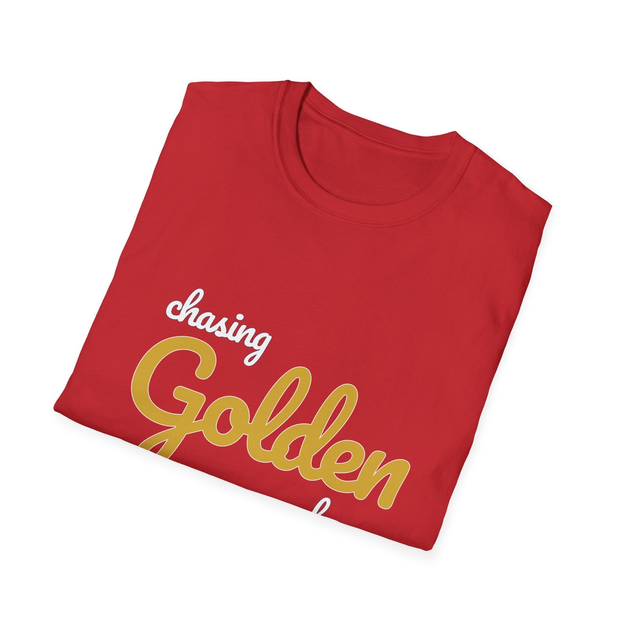 Summer Theme Minimalist Typography T-Shirt, Chasing Golen Hour Script Tee