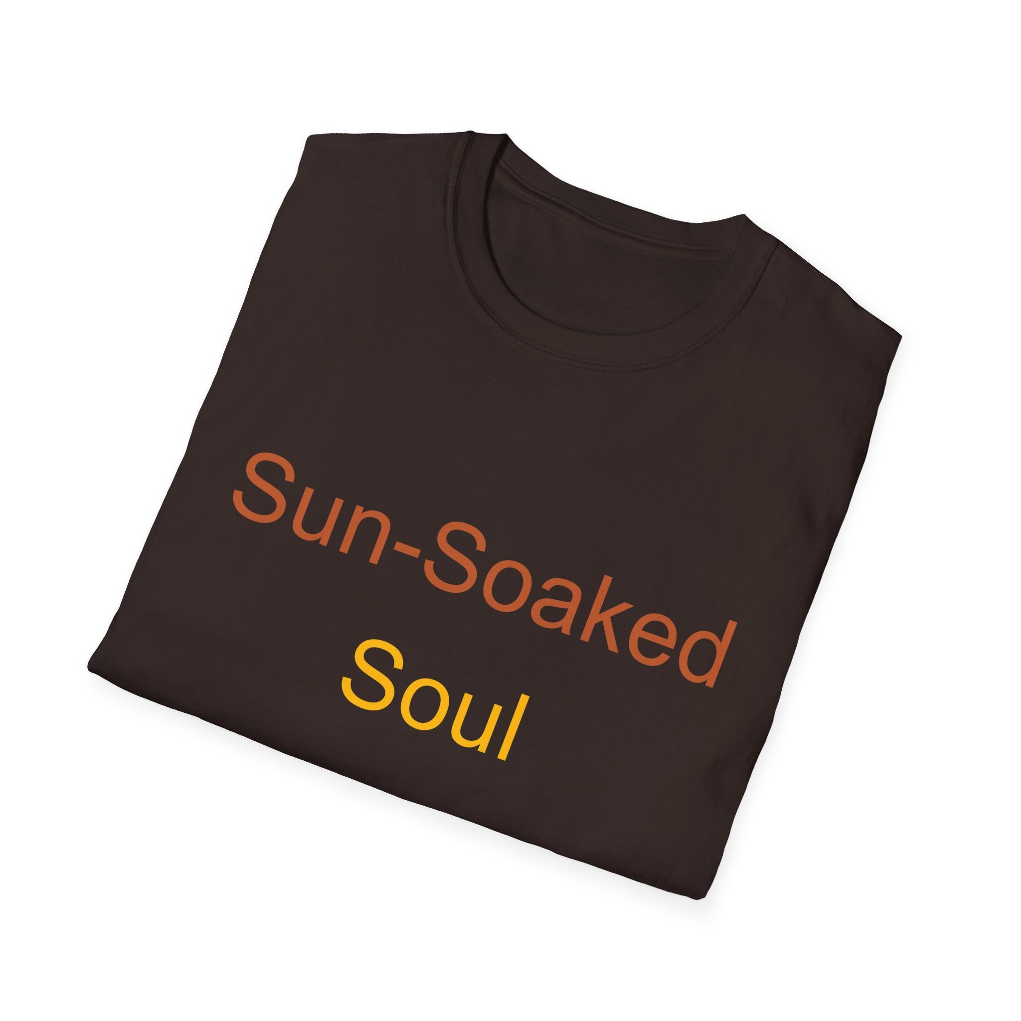 Summer Theme Minimalist Typography T-Shirt, Sun-Soked Soul Tee