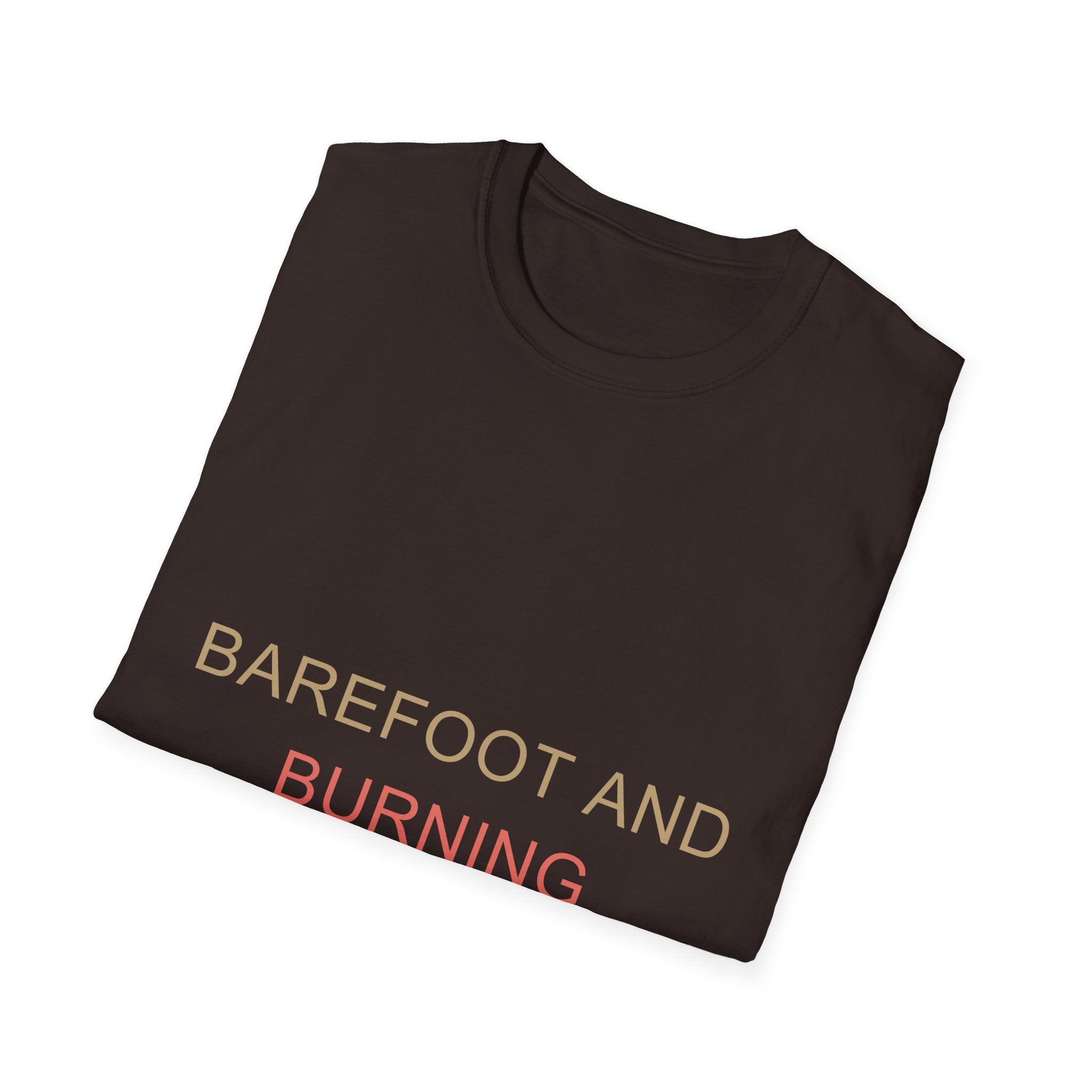 Summer Theme Minimalist Typography T-Shirt, Barefoot and Burning T-Shirt