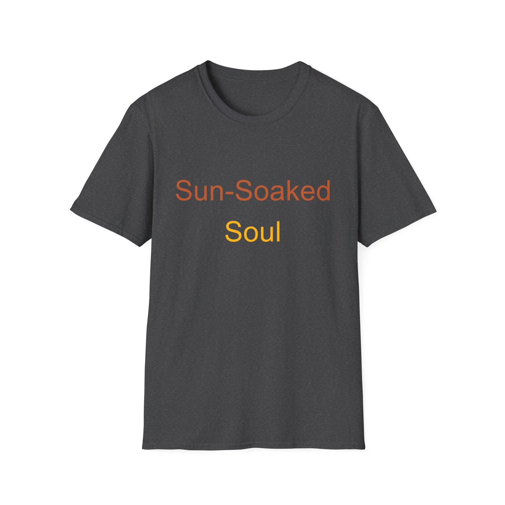 Summer Theme Minimalist Typography T-Shirt, Sun-Soked Soul Tee