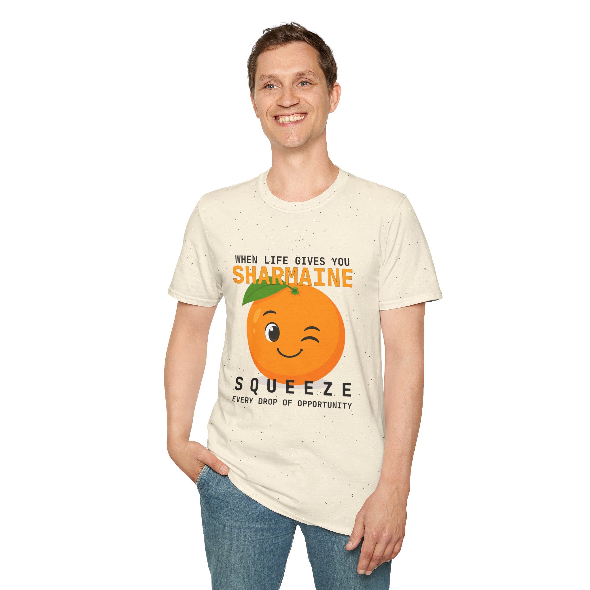Funny Theme Typography Graphic T-Shirt: When Life Gives You Orange, Squeeze Every Drop of Opportunity