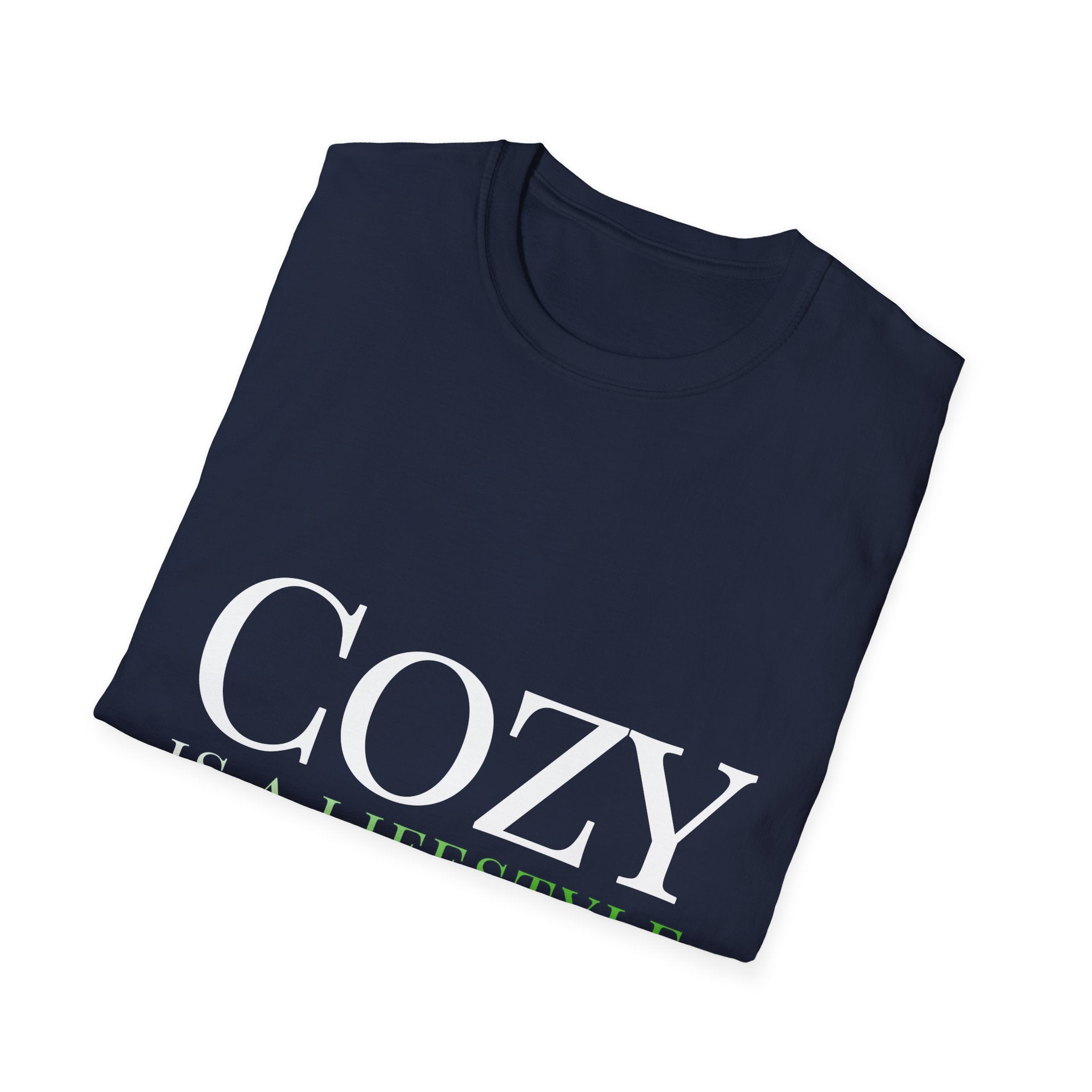 Fall Theme Minimalist Typography Graphic T-Shirt, Cozy Is a Lifestyle Tee