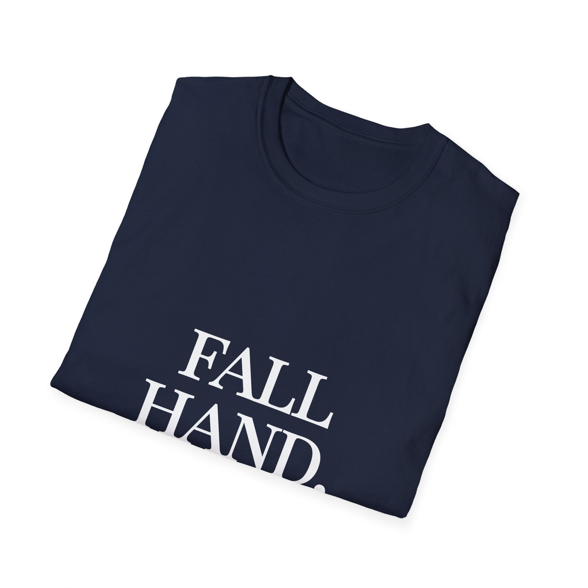Fall Theme Minimalist Typography Graphic T-Shirt Fall Hard, Rise Slow Tee