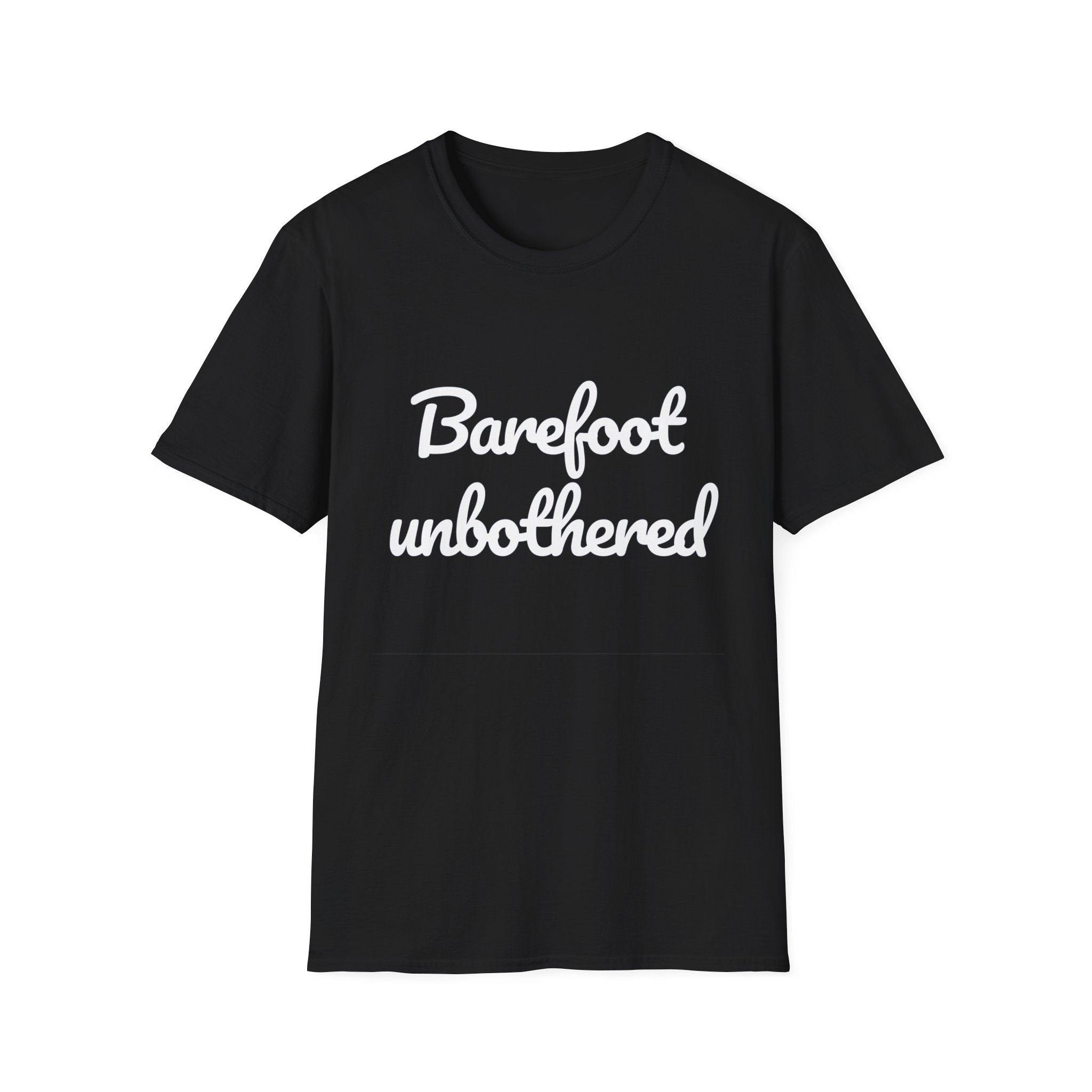 Summer Theme Minimalist Typography T-Shirt, Barefoot Unbothered Tee