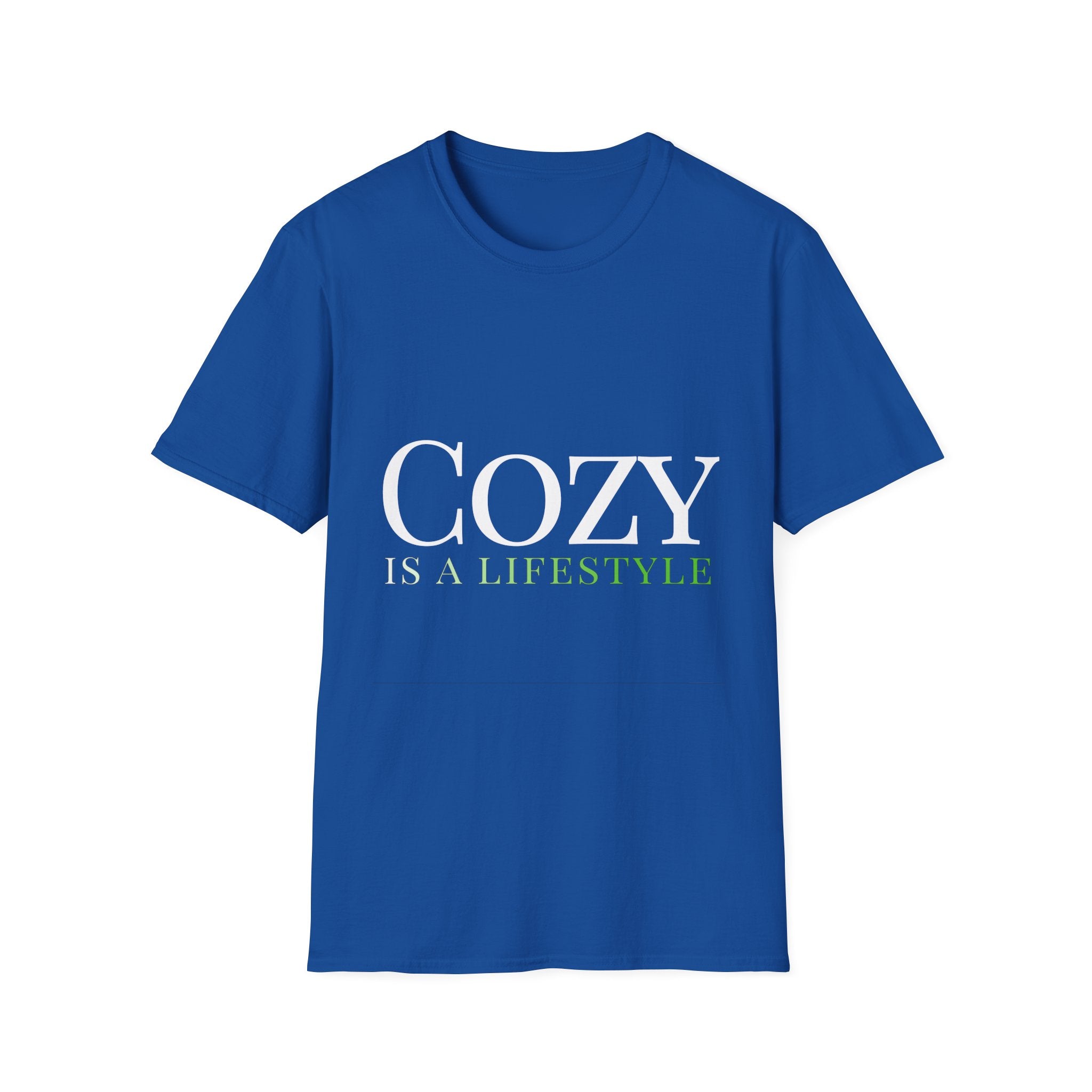 Fall Theme Minimalist Typography Graphic T-Shirt, Cozy Is a Lifestyle Tee