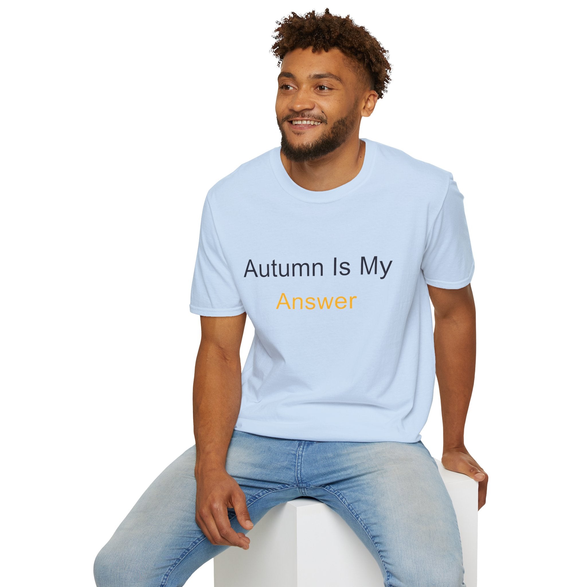 Fall Theme Minimalist Typography T-Shirt, Autumn Is My Answer Graphic Tee