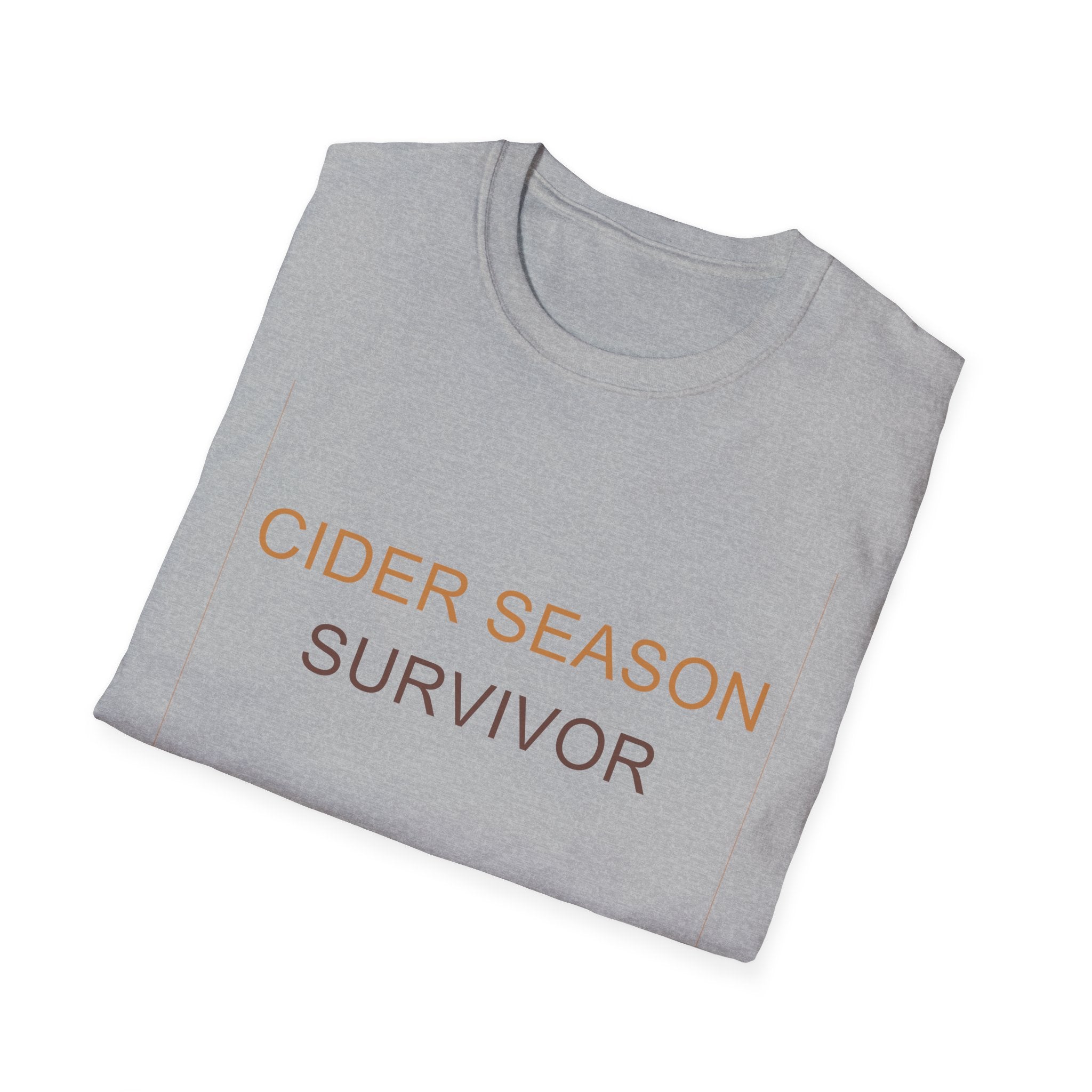 Fall Theme Minimalist Typography T-Shirt, Cider Season Survivor Graphic Tee