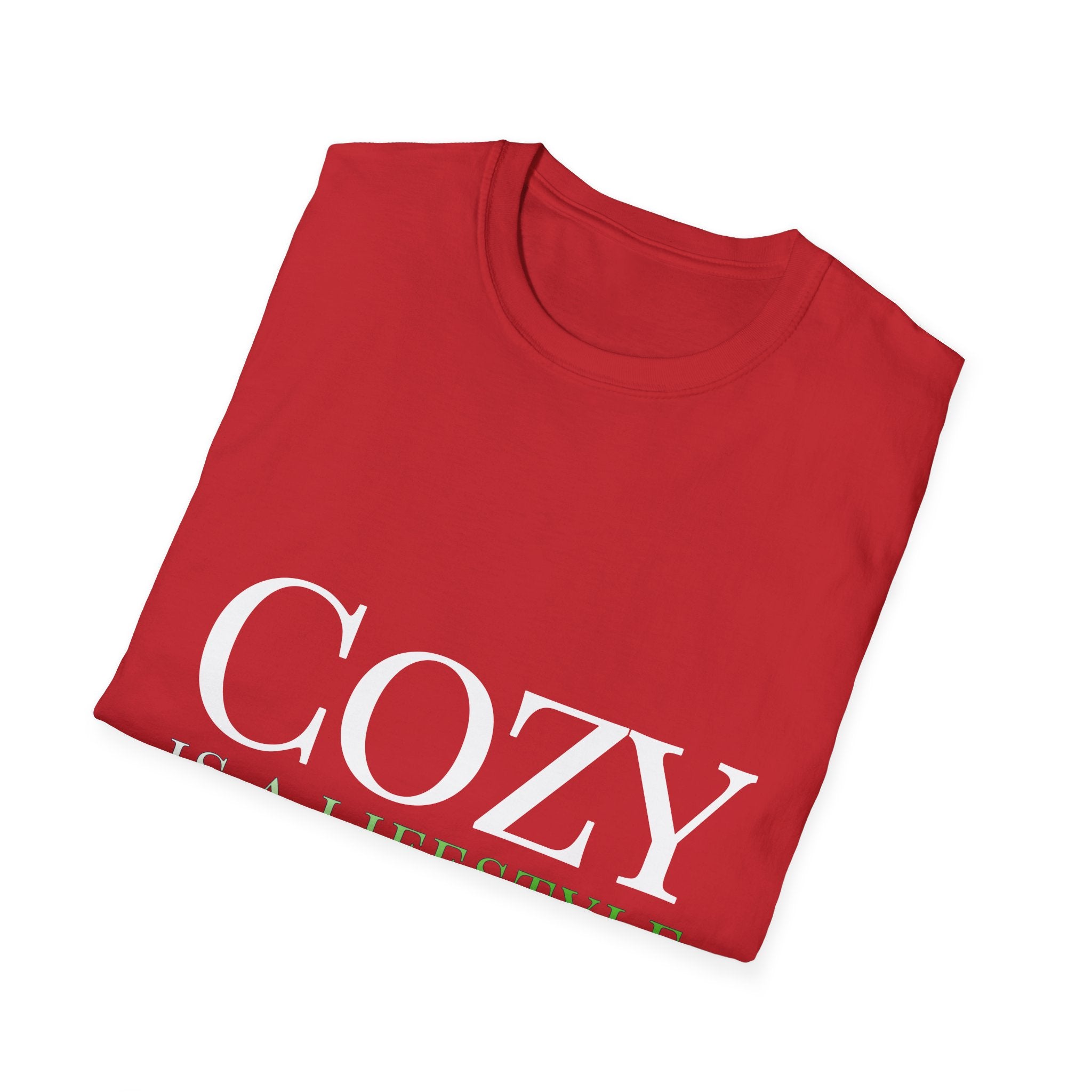 Fall Theme Minimalist Typography Graphic T-Shirt, Cozy Is a Lifestyle Tee