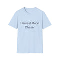 Fall Theme Minimalist Typography T-Shirt, Harvest Moon Chaser Tee