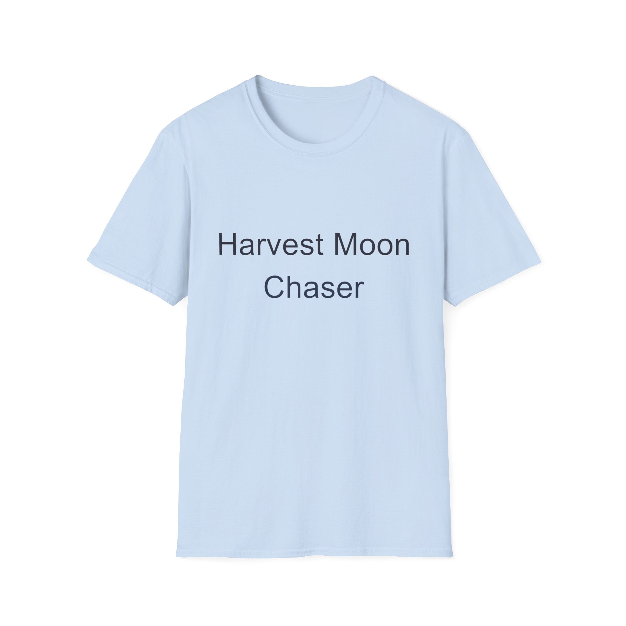 Fall Theme Minimalist Typography T-Shirt, Harvest Moon Chaser Tee
