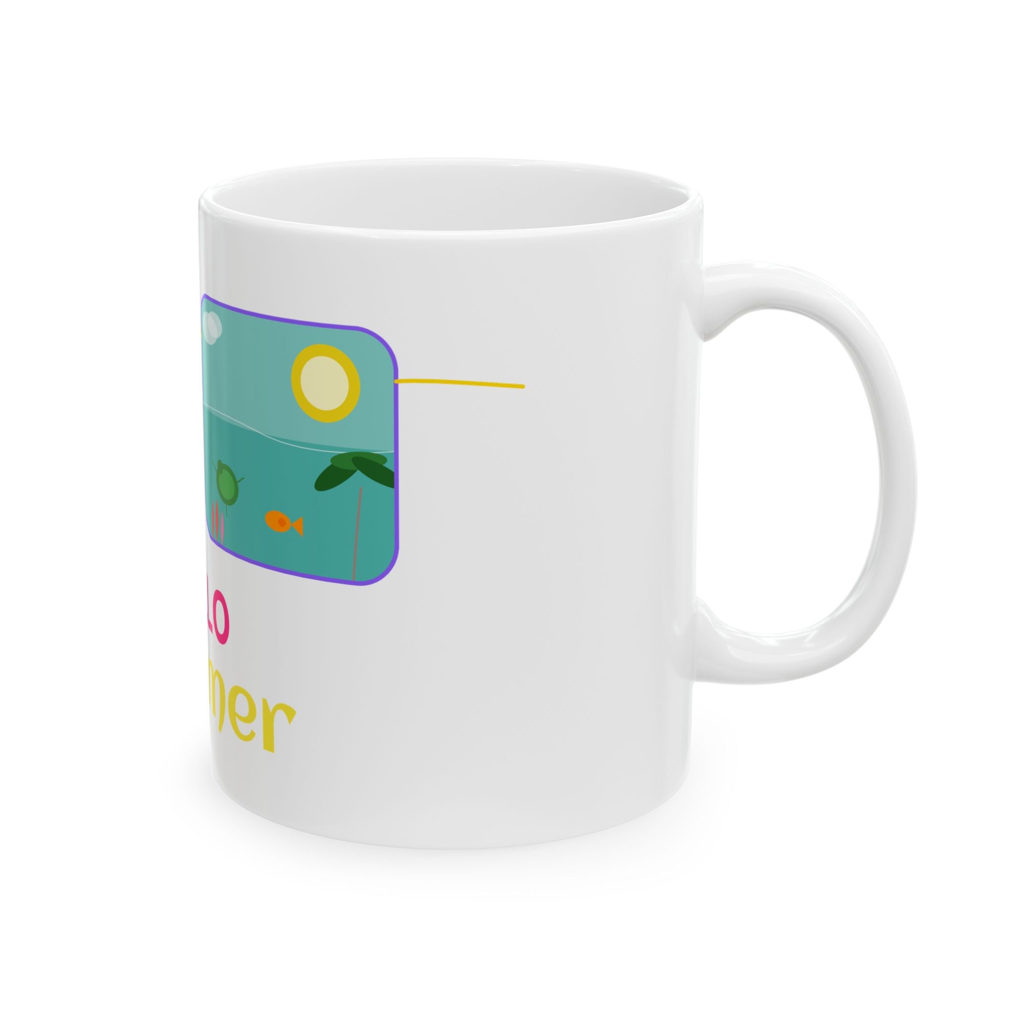 Summer Sunglasses Ceramic Mug | Colorful Beach Design