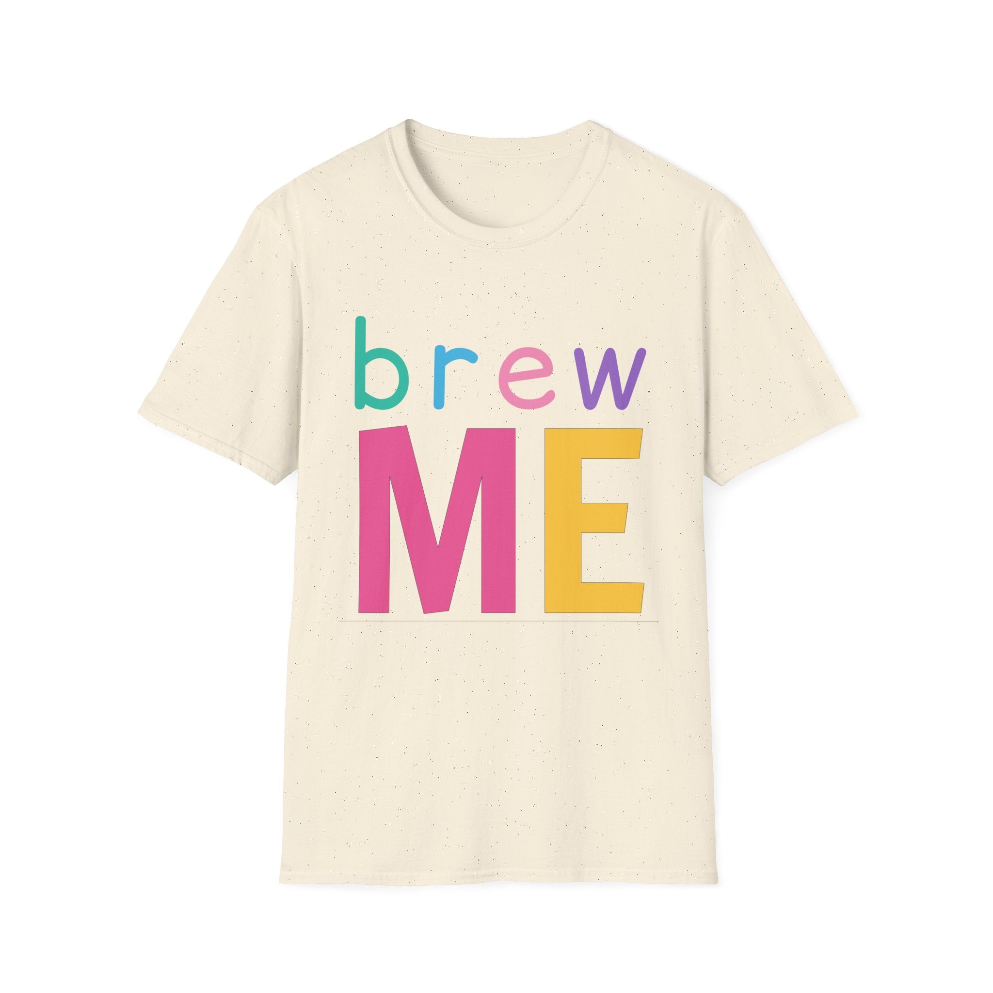 Colorful Theme Typography T-Shirt, Brew Me Colorful Graphic Tee