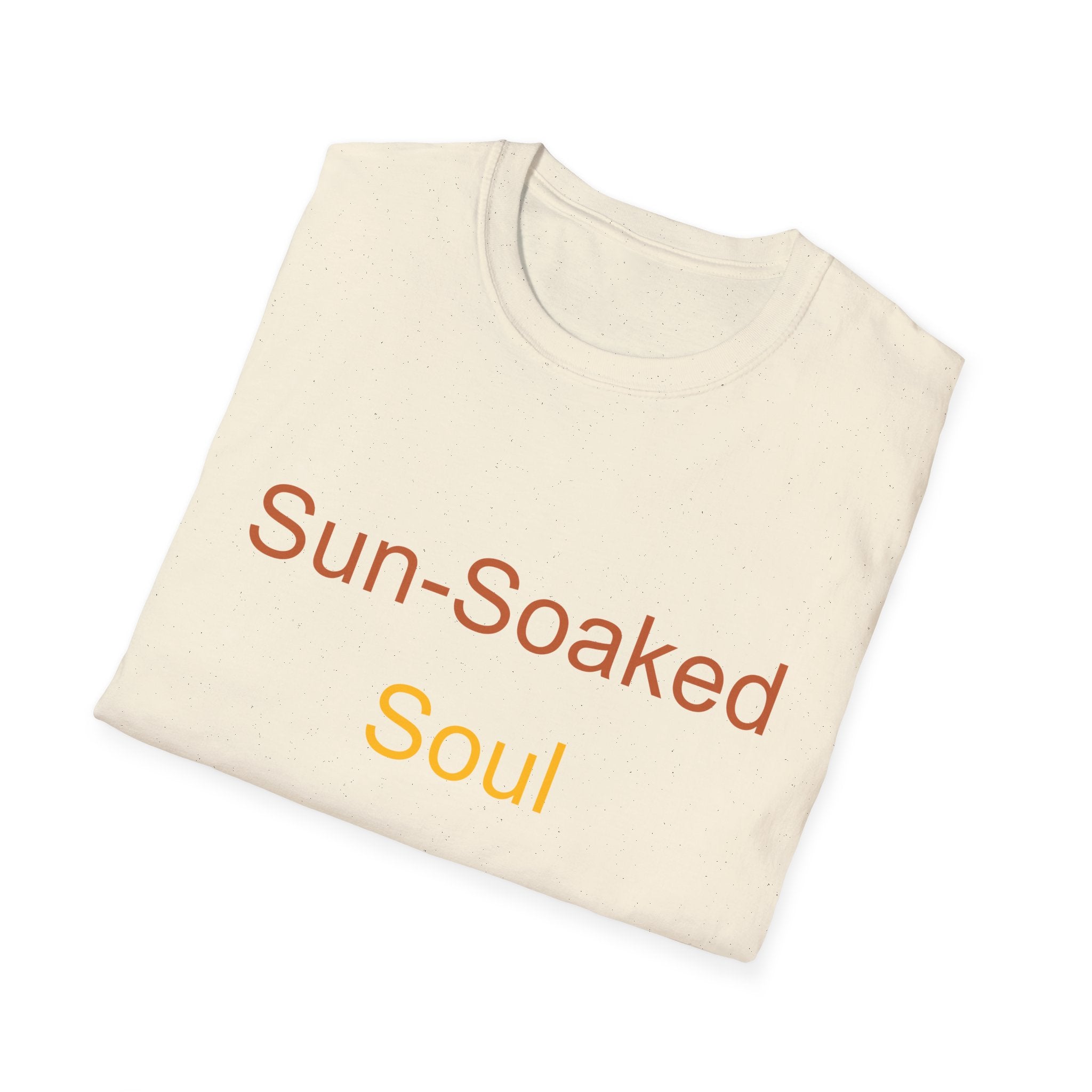 Summer Theme Minimalist Typography T-Shirt, Sun-Soked Soul Tee