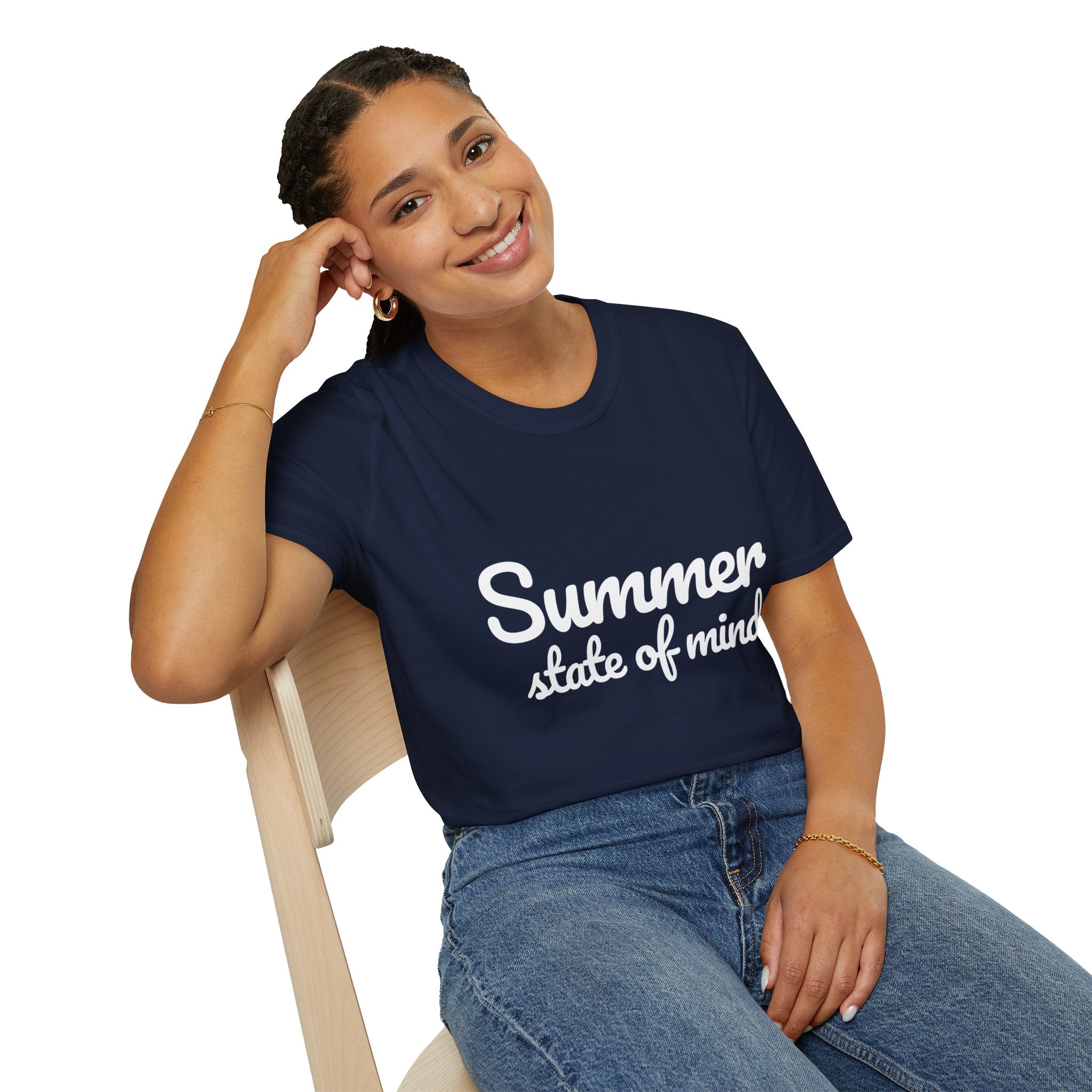 Summer Theme Minimalist Typography T-Shirt, Summer State of Mind T-Shirt