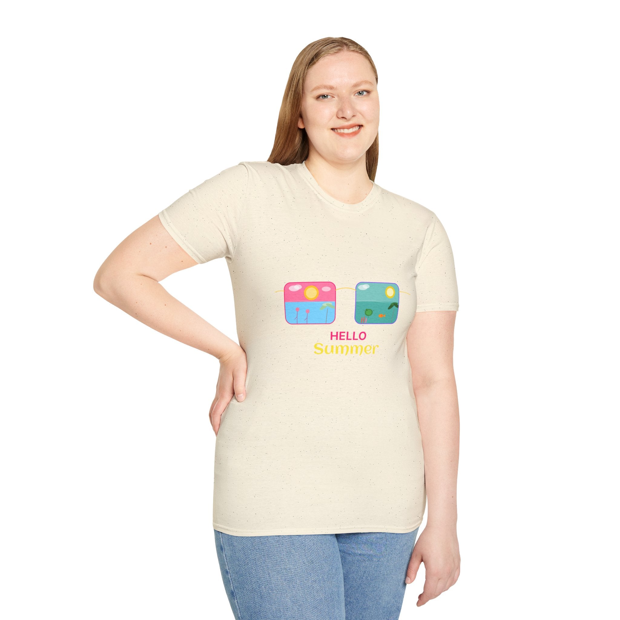 Summer Vibes Lightweight Beach T-Shirt | Soft Ring-Spun Cotton Tee