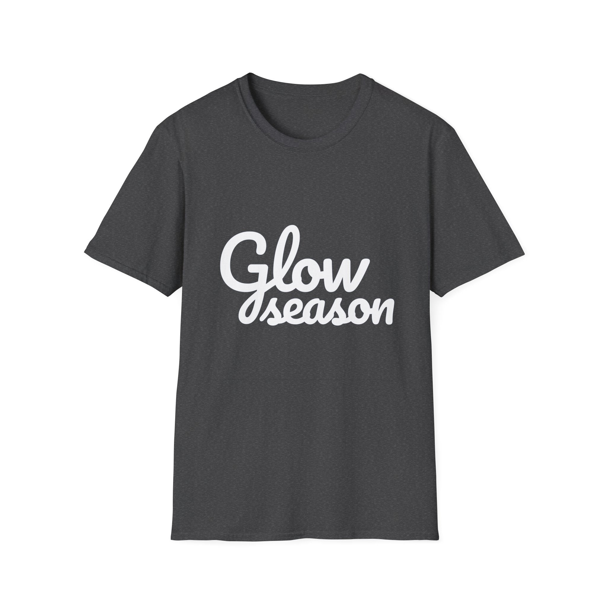 Summer Theme Minimalist Typography T-Shirt, Glow Season Script Tee