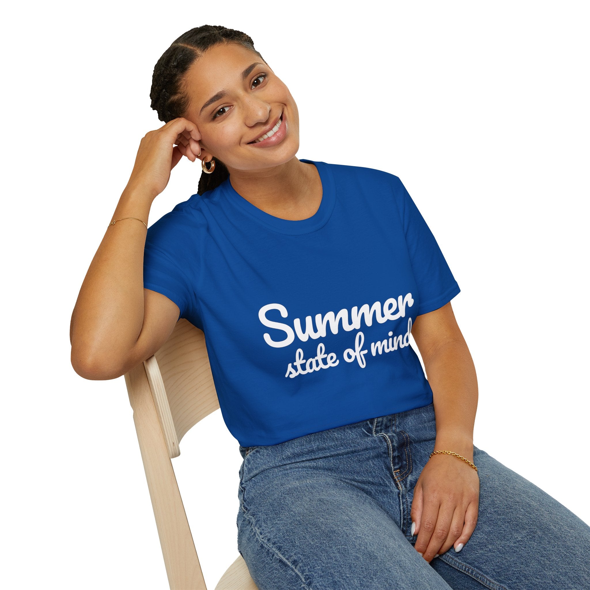 Summer Theme Minimalist Typography T-Shirt, Summer State of Mind T-Shirt