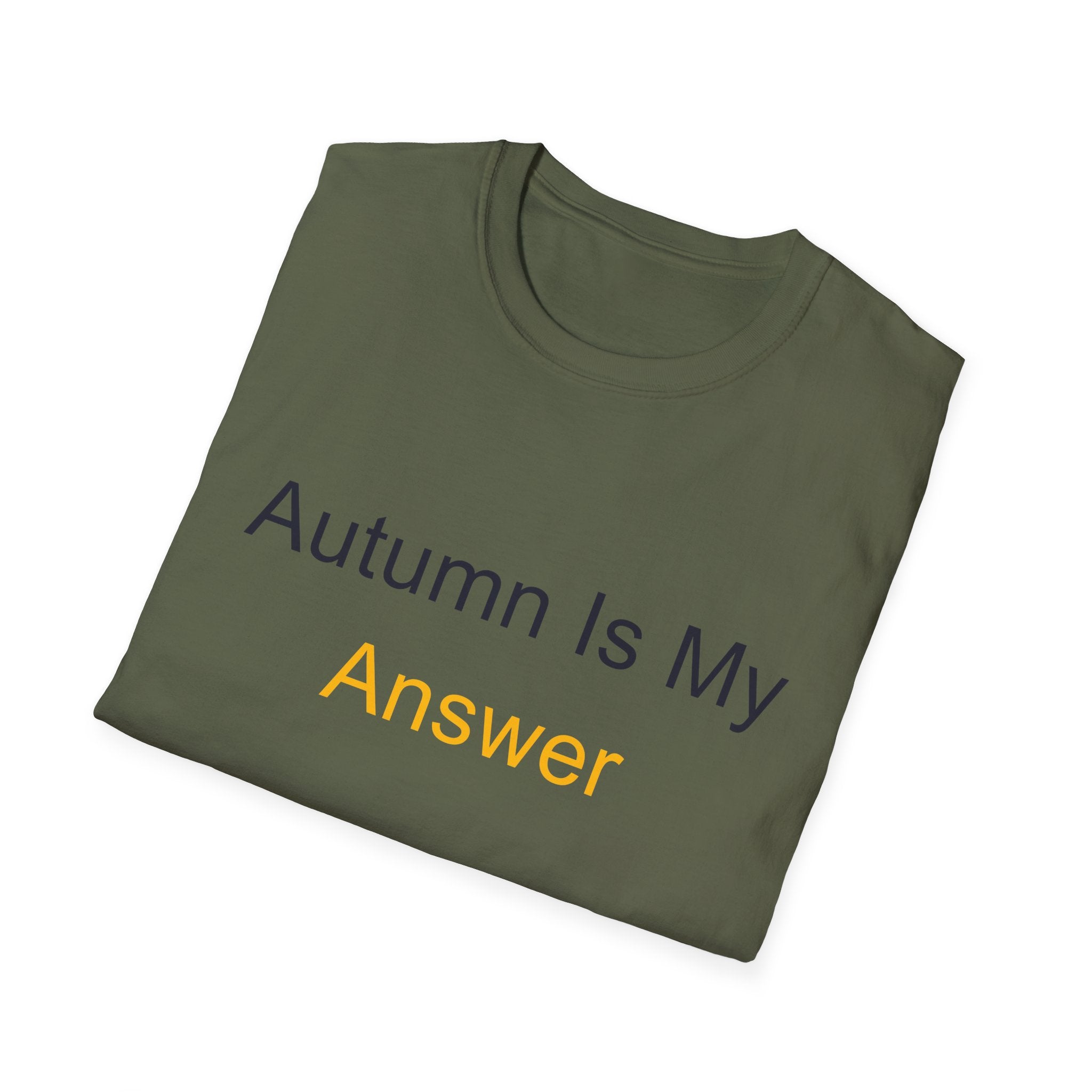 Fall Theme Minimalist Typography T-Shirt, Autumn Is My Answer Graphic Tee
