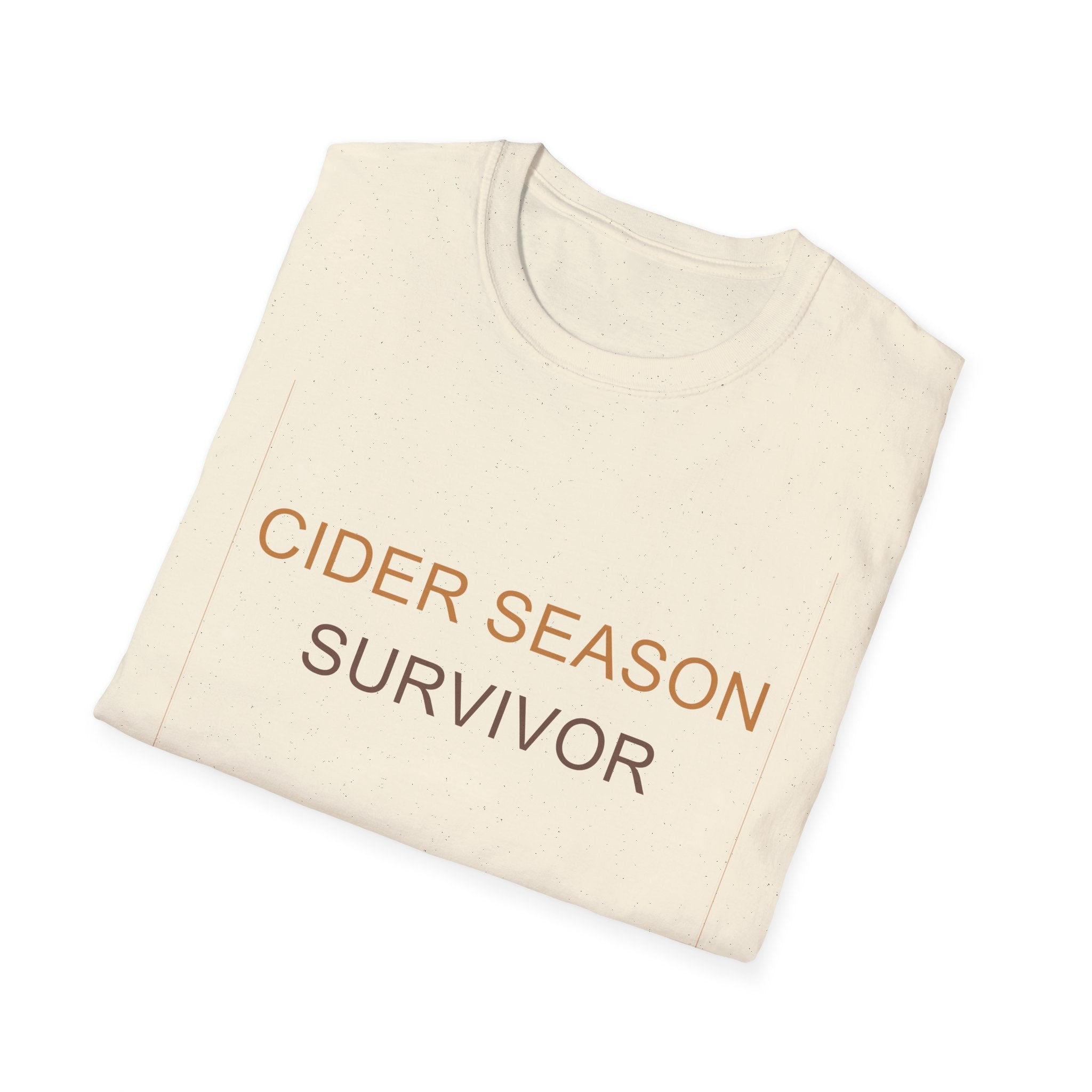 Fall Theme Minimalist Typography T-Shirt, Cider Season Survivor Graphic Tee
