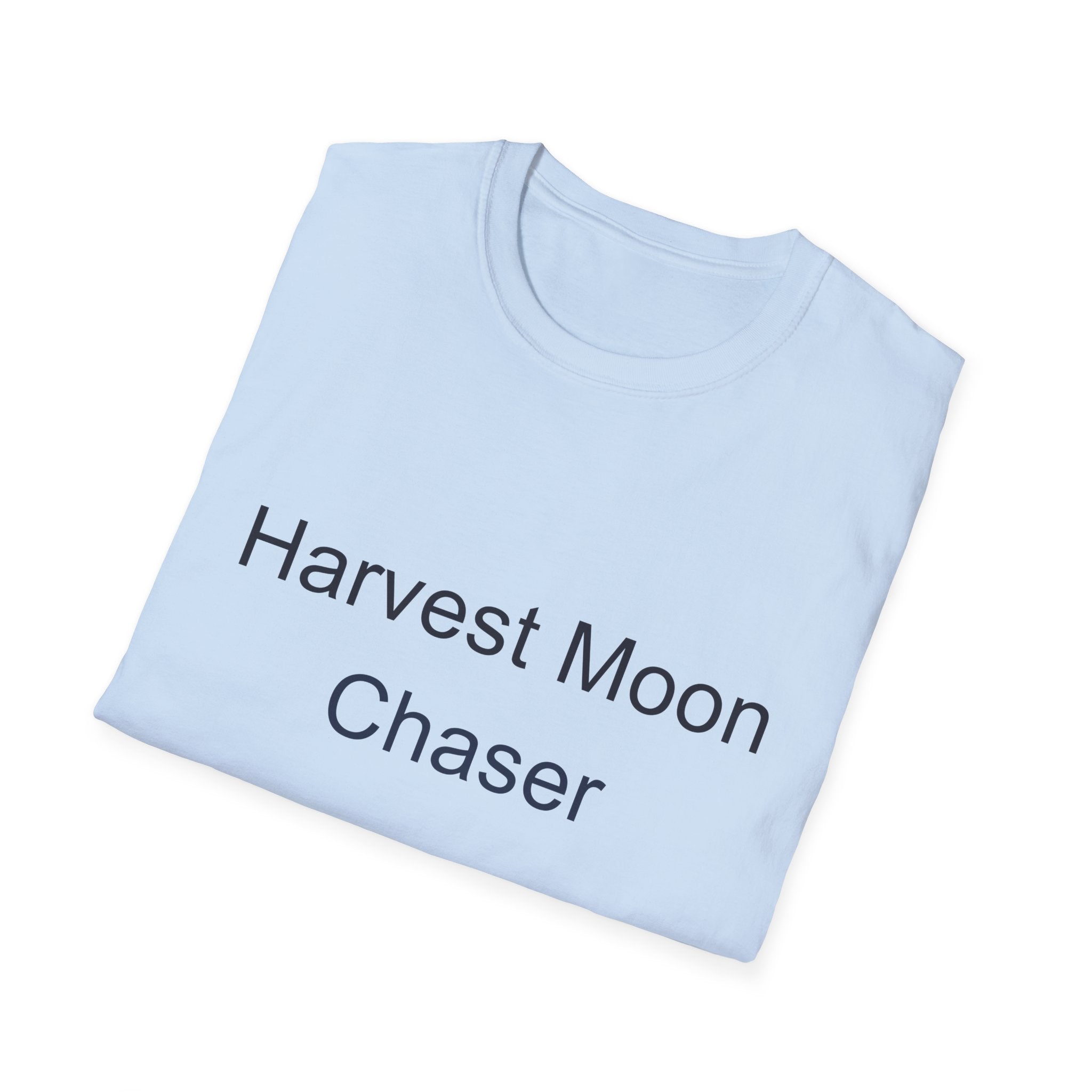 Fall Theme Minimalist Typography T-Shirt, Harvest Moon Chaser Tee