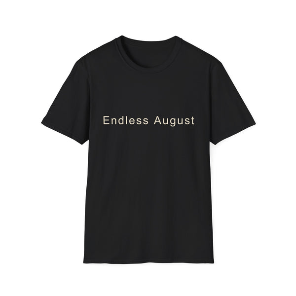 Summer Theme Minimalist Typography T-Shirt, Endless August Script Tee