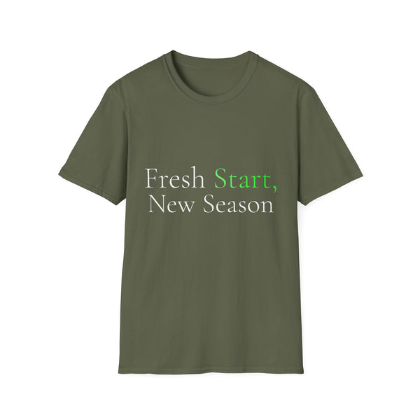 Spring Theme Typography T-Shirt, Fresh Start New Season Motivational Tee