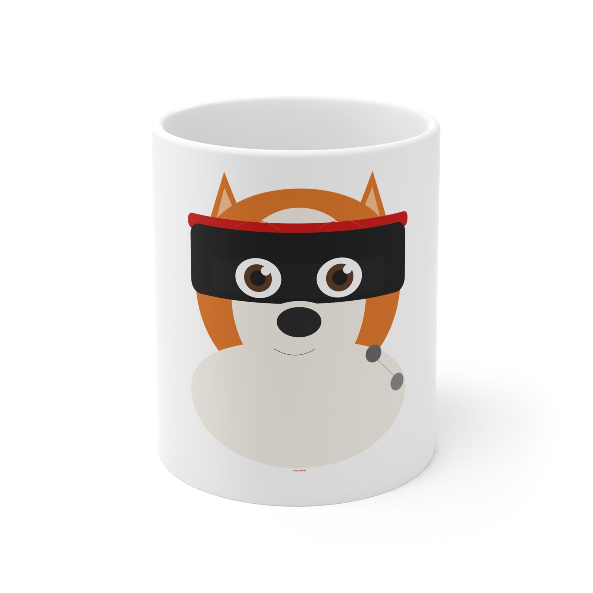 Corgi Ninja Dog Ceramic Mug | Cute Funny Dog Coffee Cup