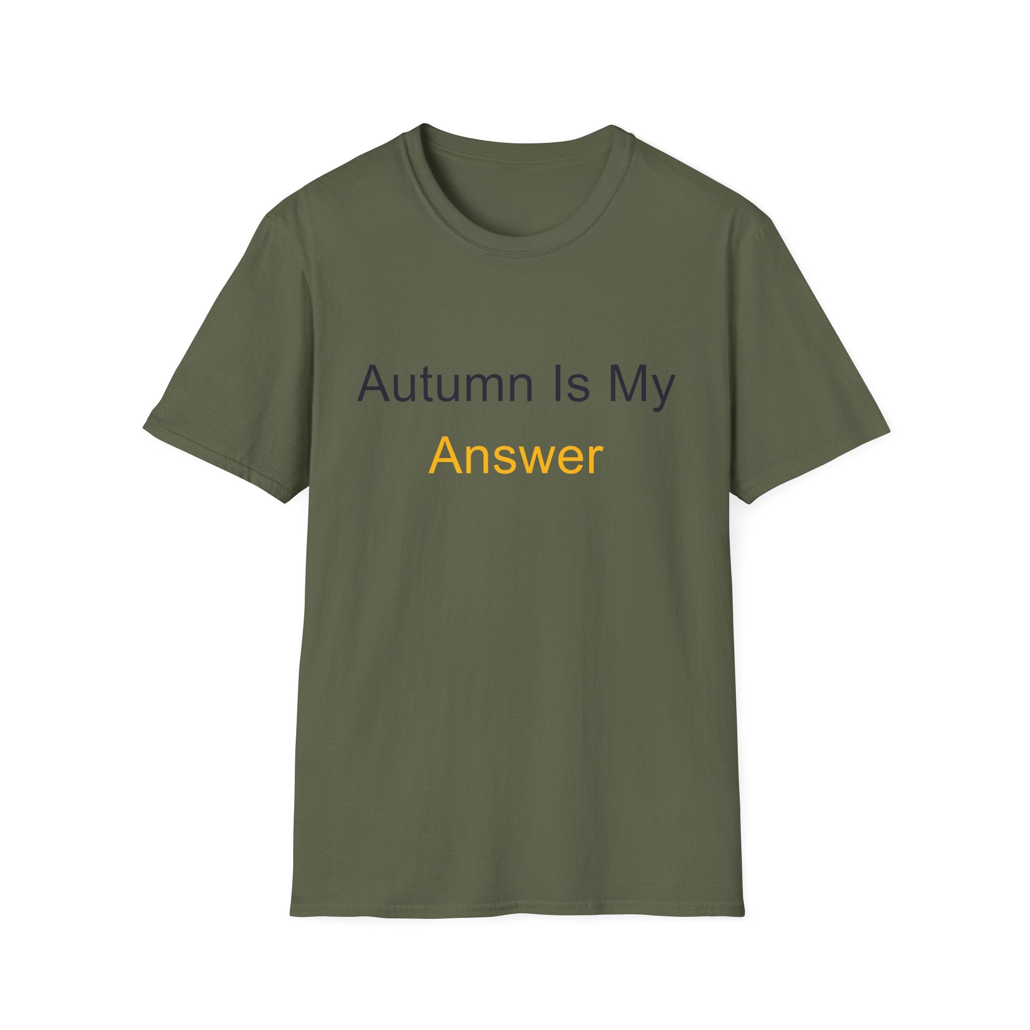 Fall Theme Minimalist Typography T-Shirt, Autumn Is My Answer Graphic Tee