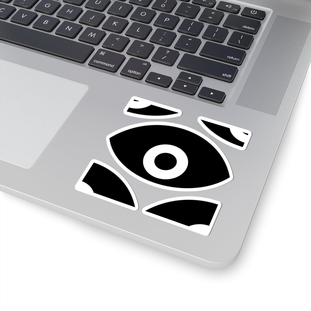 Eye Symbol Kiss-Cut Sticker Pack - Black Minimalist Vinyl Decals for Laptops & Journals