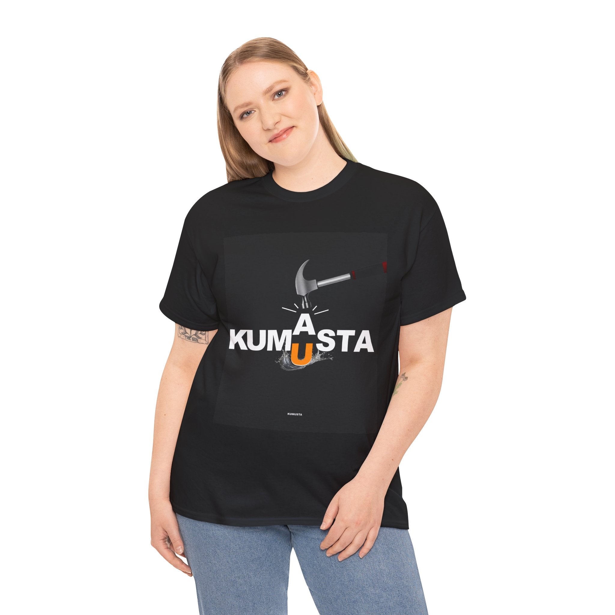 Kumusta Filipino Graphic T Shirt Flaming A Letter Design