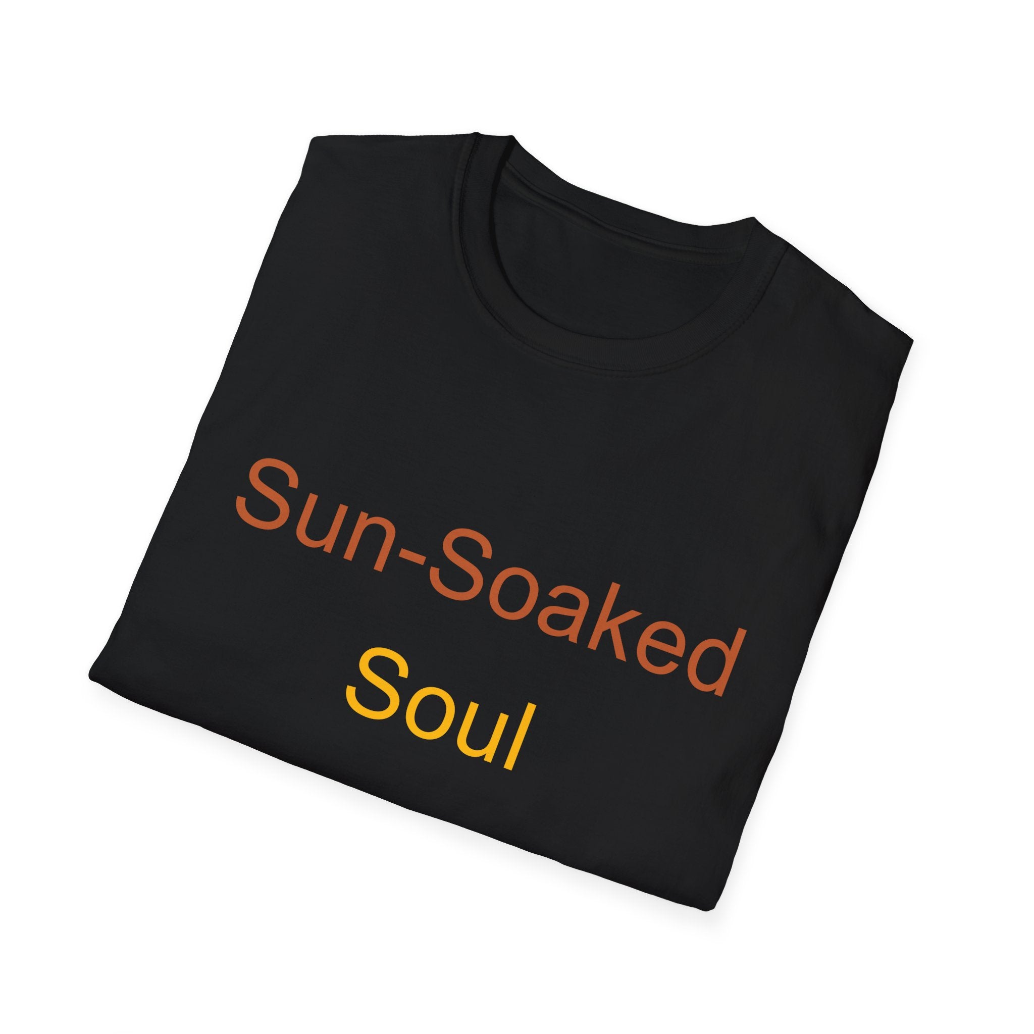 Summer Theme Minimalist Typography T-Shirt, Sun-Soked Soul Tee