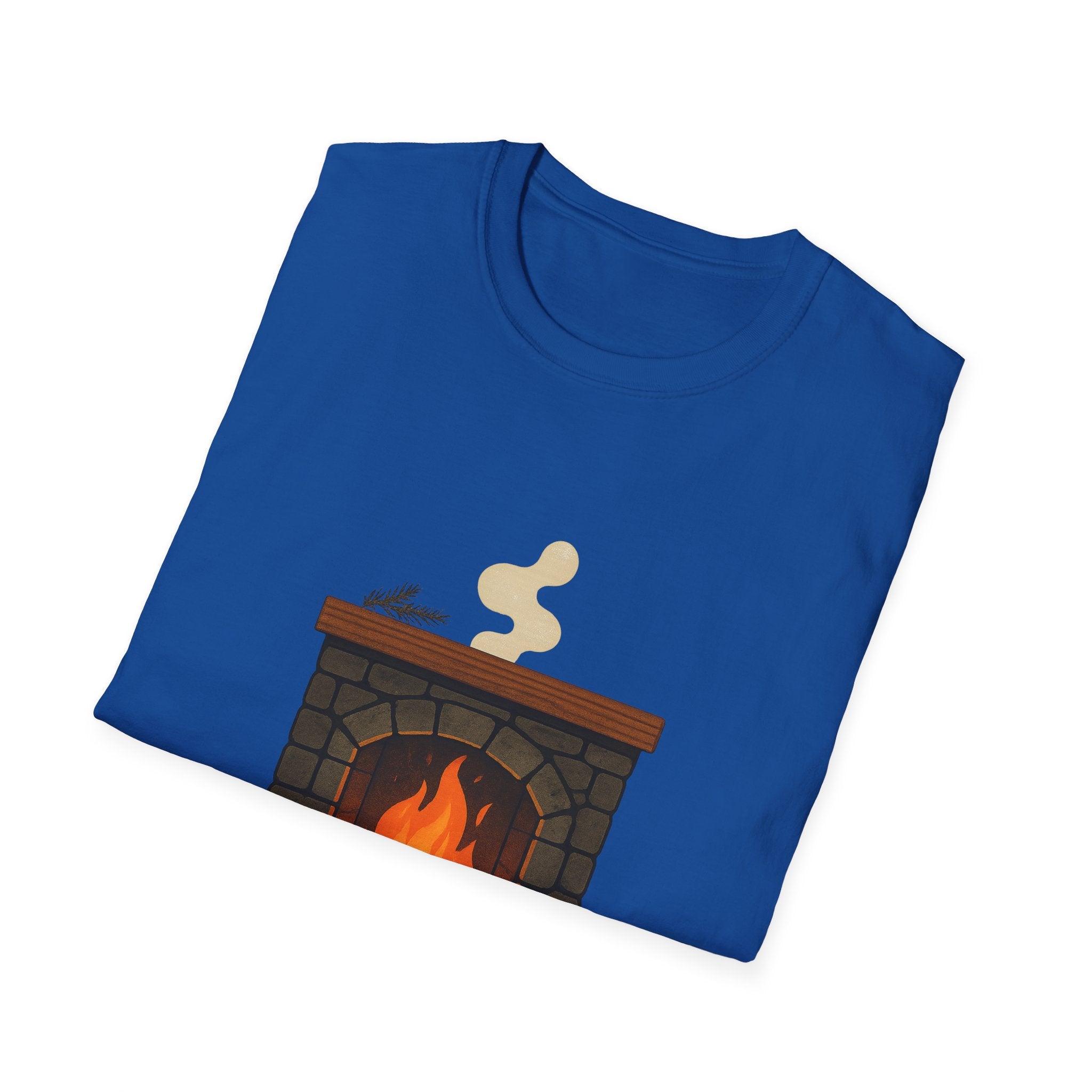 Cozy Fireplace Graphic T Shirt Warm Aesthetic Relaxed Fit Tee