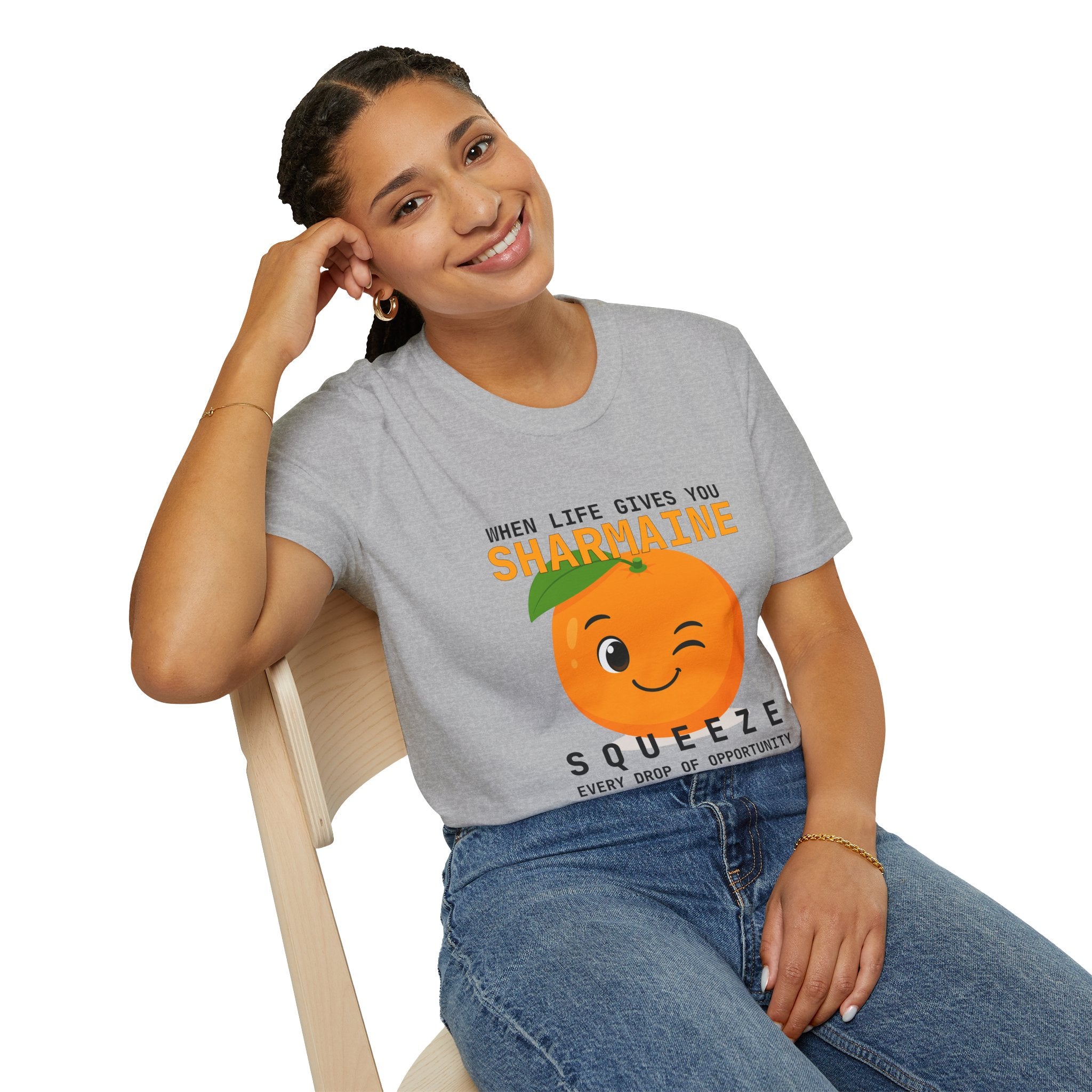 Funny Theme Typography Graphic T-Shirt: When Life Gives You Orange, Squeeze Every Drop of Opportunity