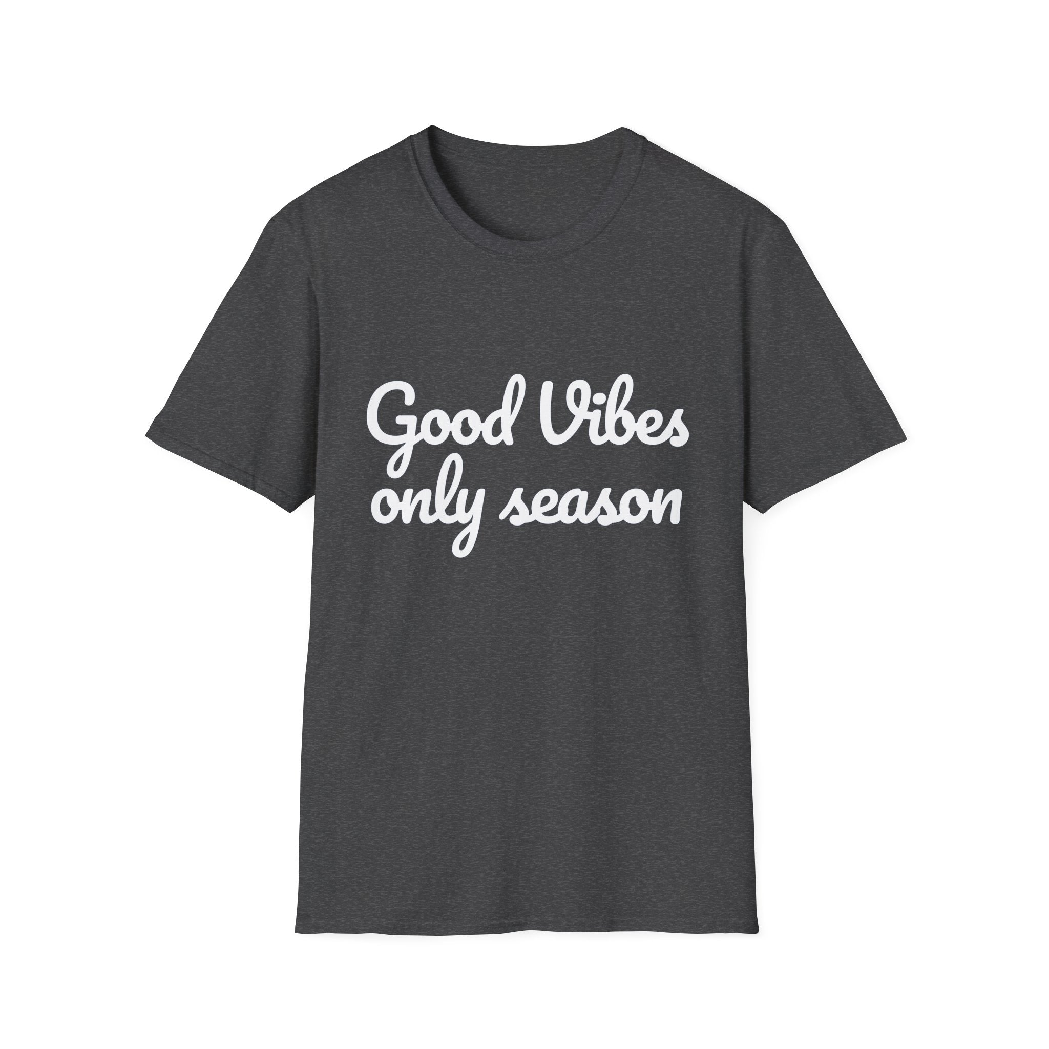 Summer Theme Minimalist Typography T-Shirt, Good Vibes Only Season T-Shirt