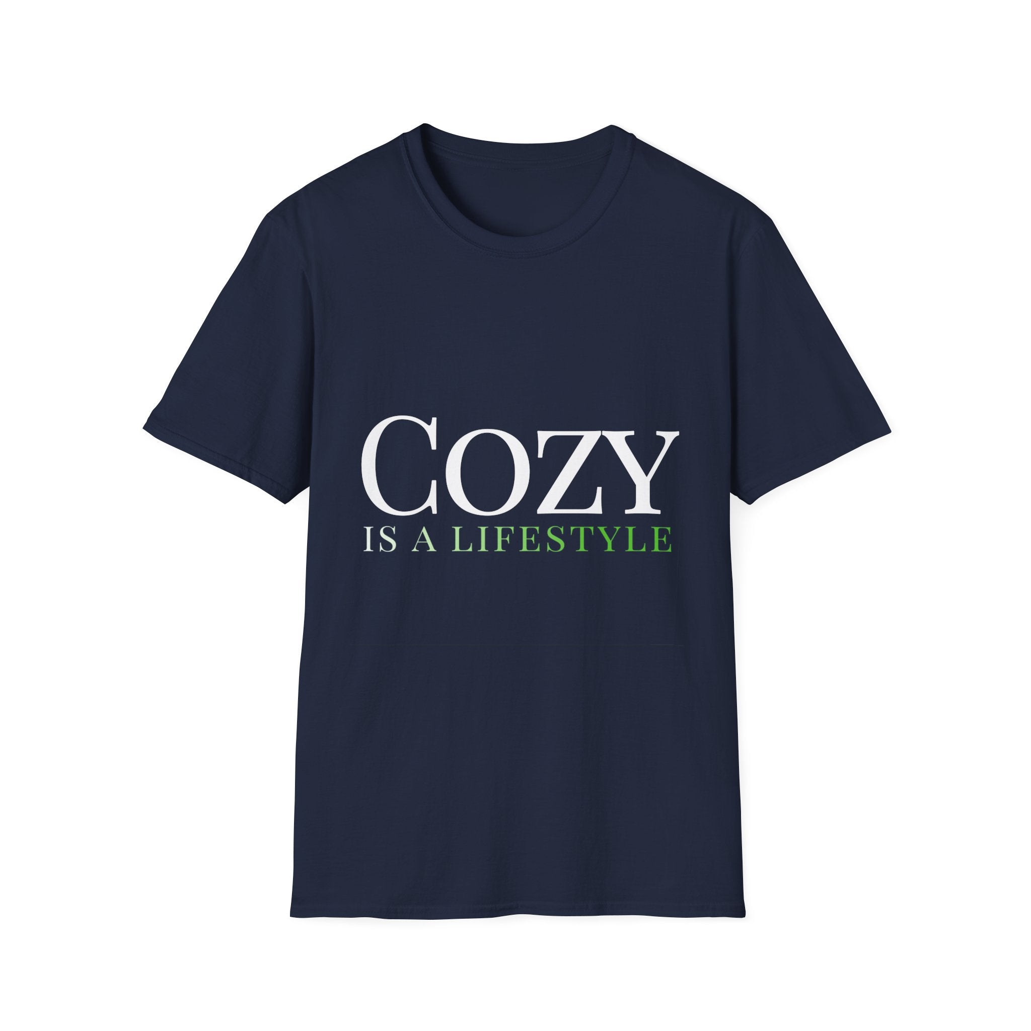 Fall Theme Minimalist Typography Graphic T-Shirt, Cozy Is a Lifestyle Tee