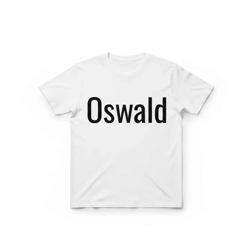 Oswald T-Shirt Print Mockup