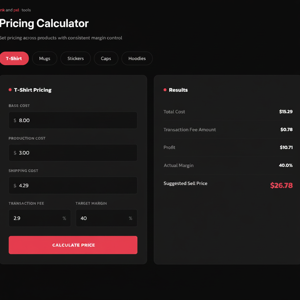 Pricing Calculator Square