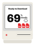 69% Cloudy Funny Weather Forecast SVG PNG PDF Digital Download